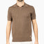 SEVEN DIALS Gebreide Buttonless Polo Bruin | Bennet