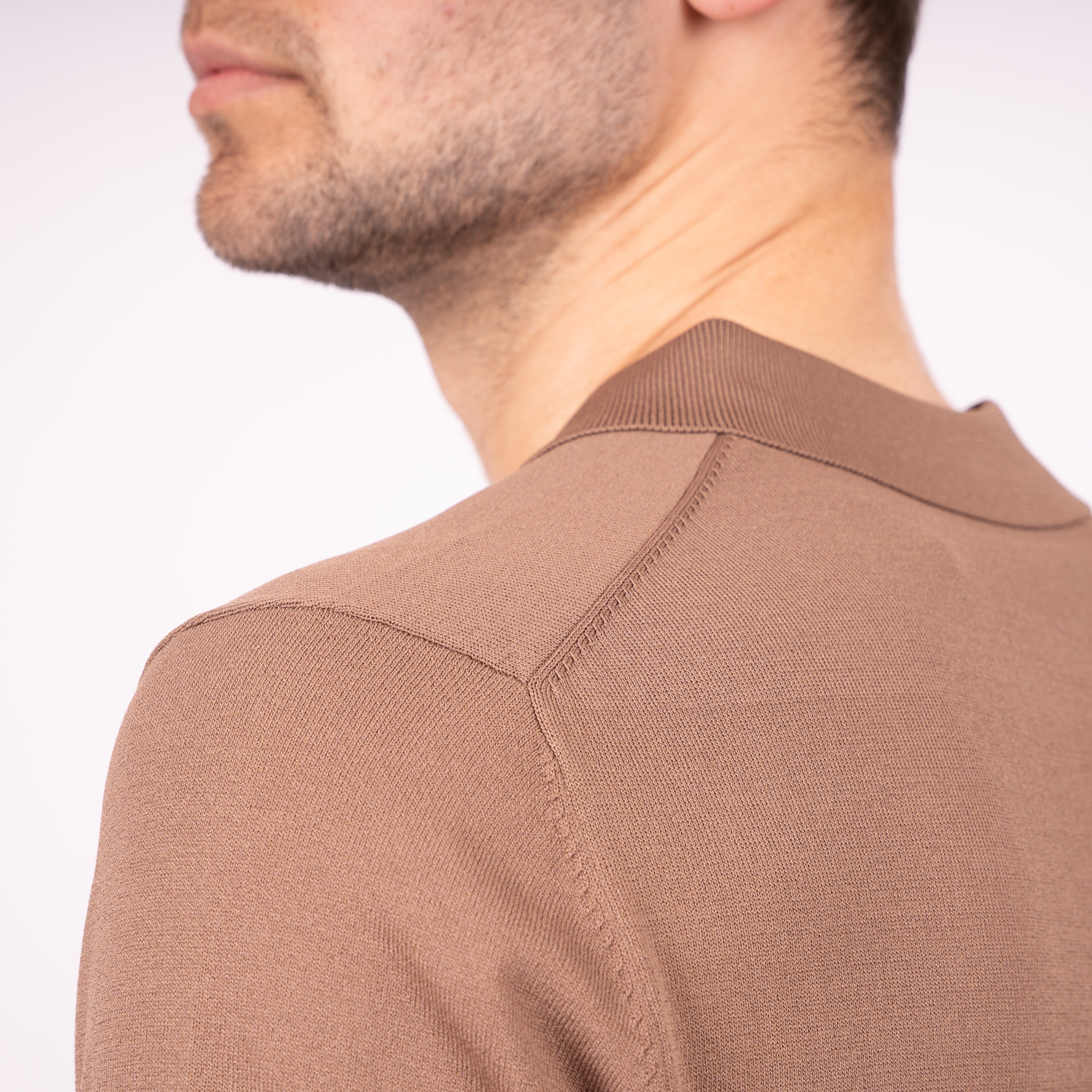 SEVEN DIALS Technische Buttonless Polo Roestbruin | Hayden