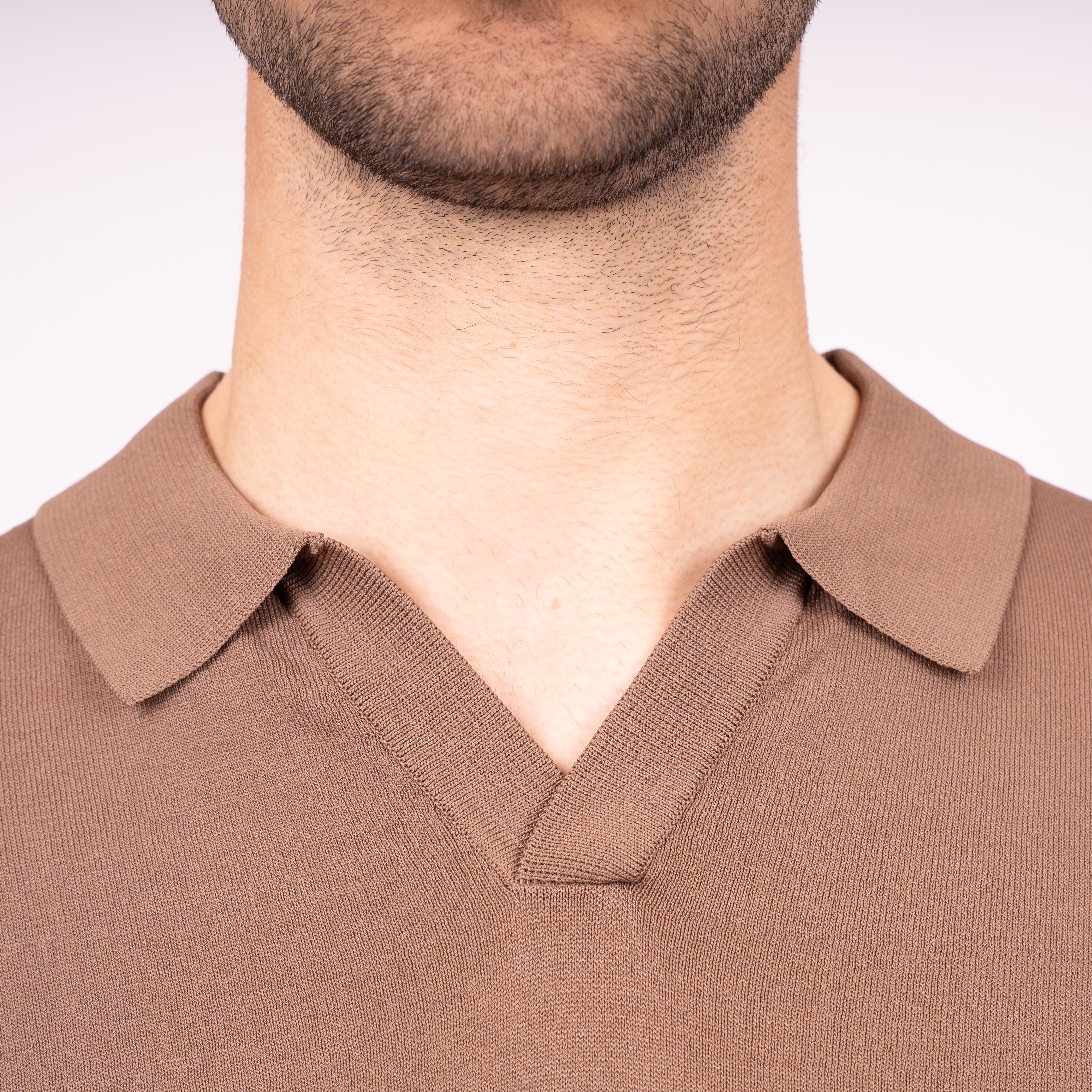 SEVEN DIALS Technische Buttonless Polo Roestbruin | Hayden