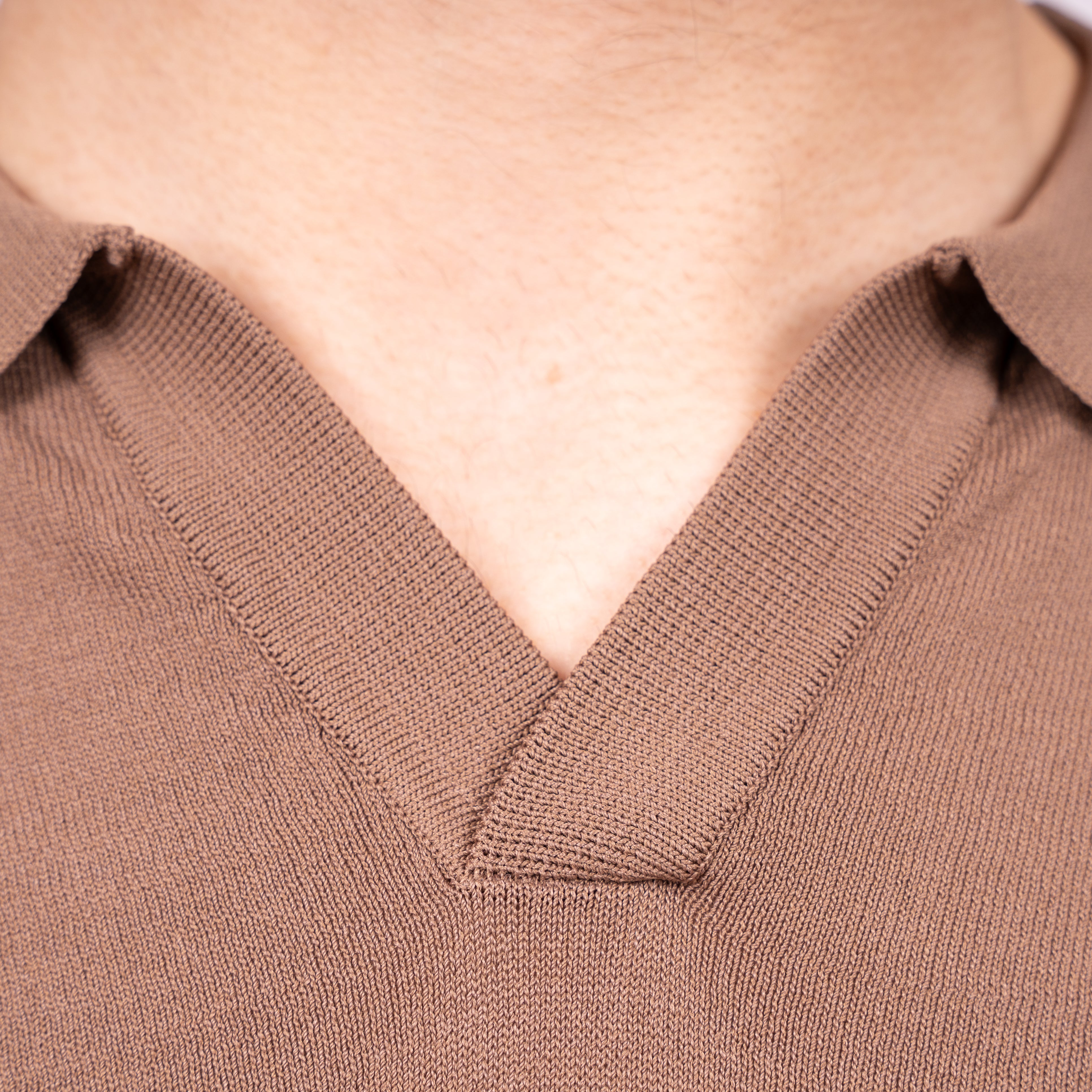 SEVEN DIALS Technische Buttonless Polo Roestbruin | Hayden