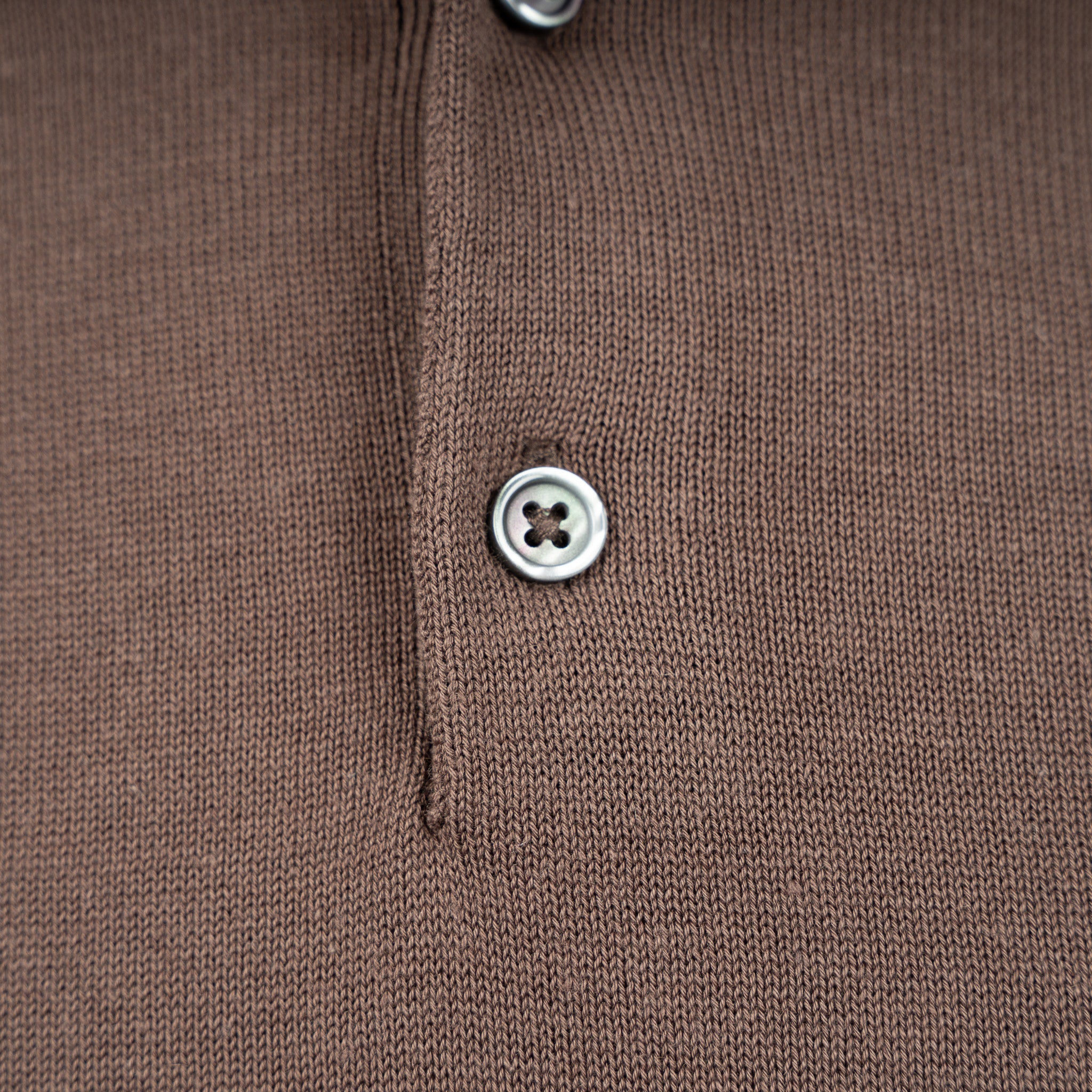 SEVEN DIALS Gebreide Polo Bruin | Fillin