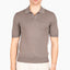 Gran Sasso Buttonless Polo Taupe | Egyptian Cotton