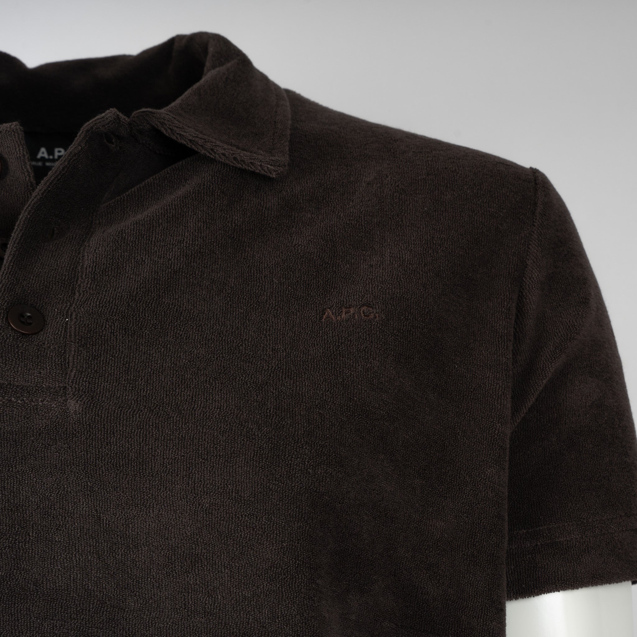 A.P.C. Badstof Polo Bruin | Manches