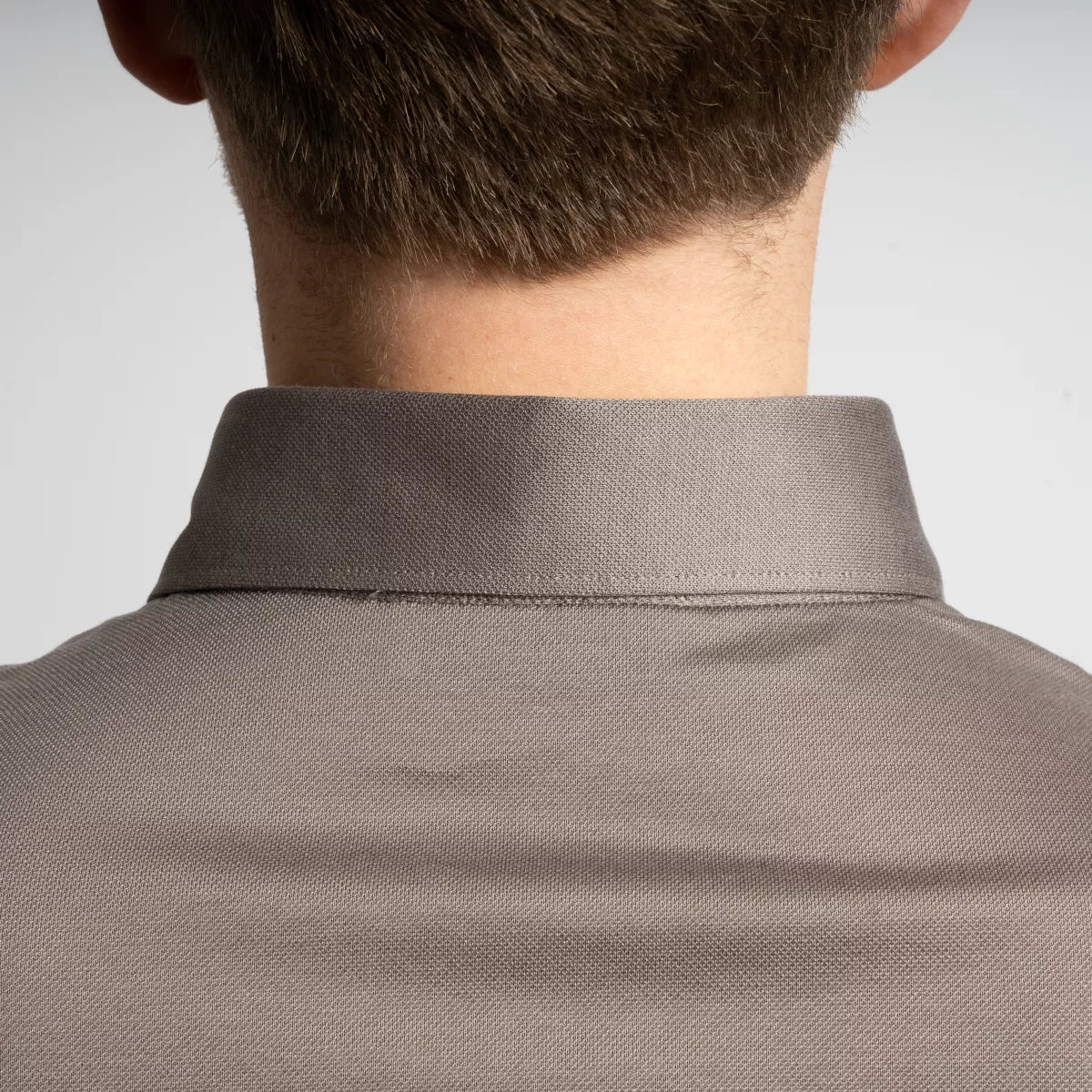 Gran Sasso Polo Taupe | Mercerized Piquet Cotton