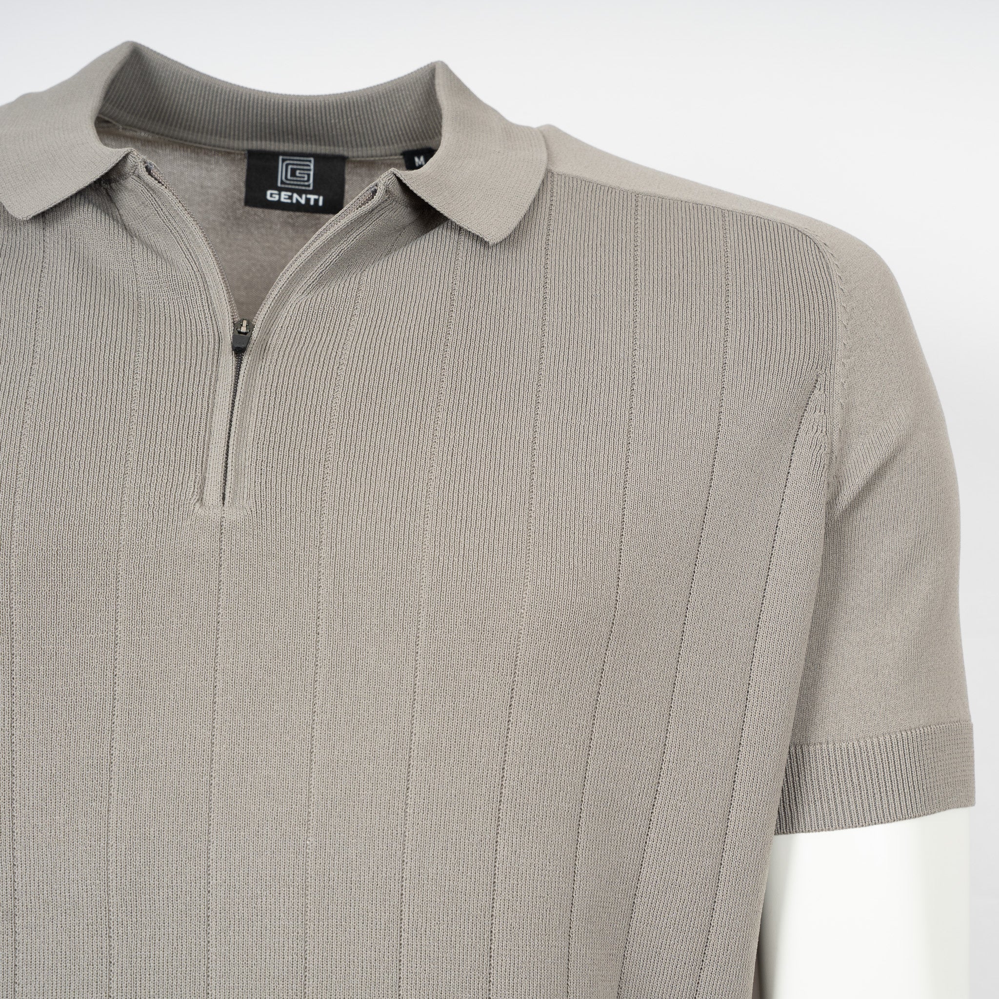 Genti Polo met Rits Taupe | Cool Dry