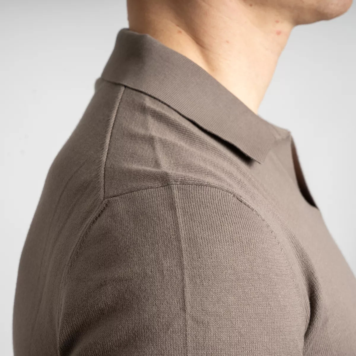 Gran Sasso Polo Taupe | Egyptian Cotton