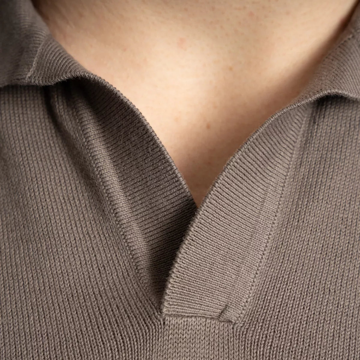 Gran Sasso Polo Taupe | Egyptian Cotton