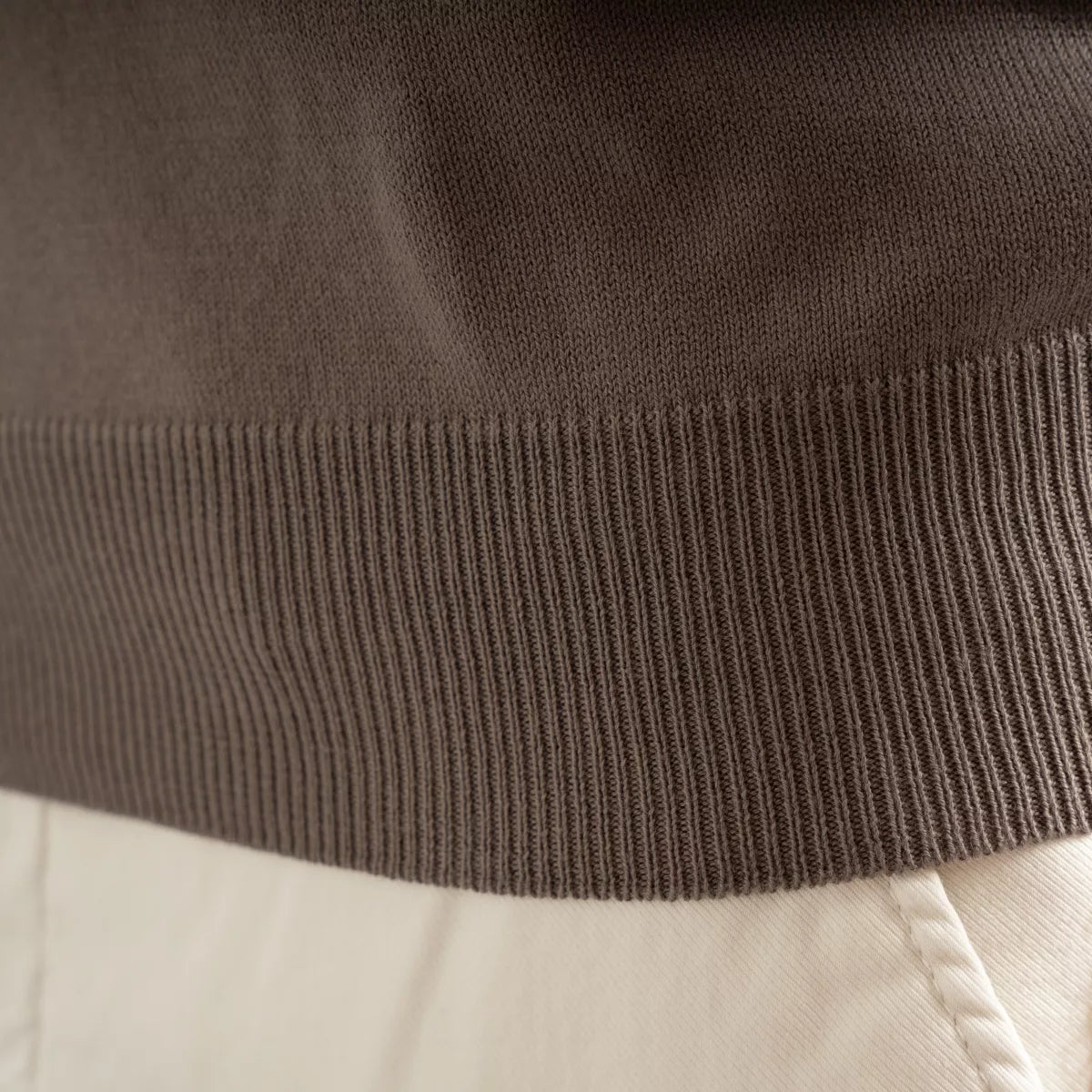 Gran Sasso Polo Taupe | Egyptian Cotton