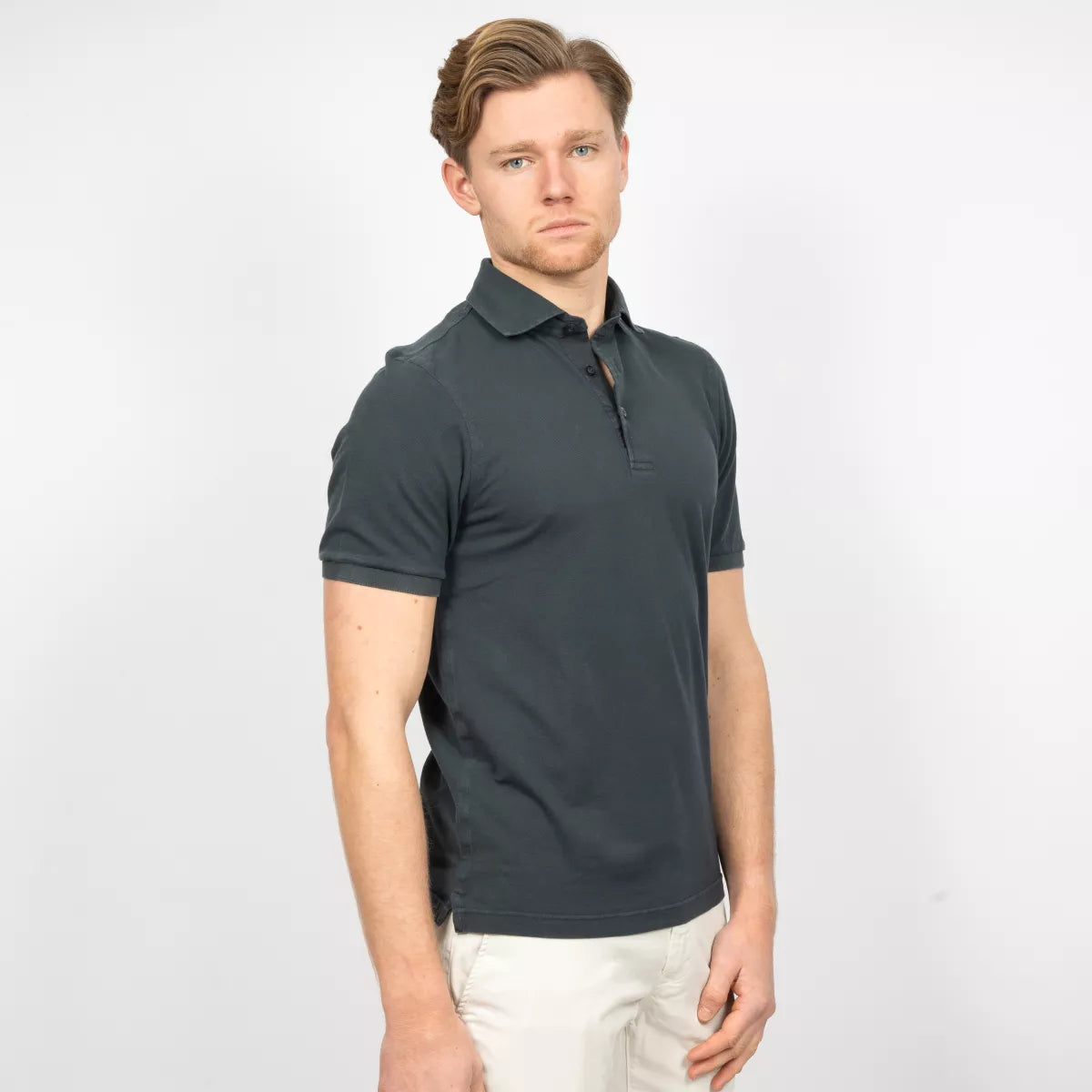 Gran Sasso Polo Donkerbruin | Vintage Piquet