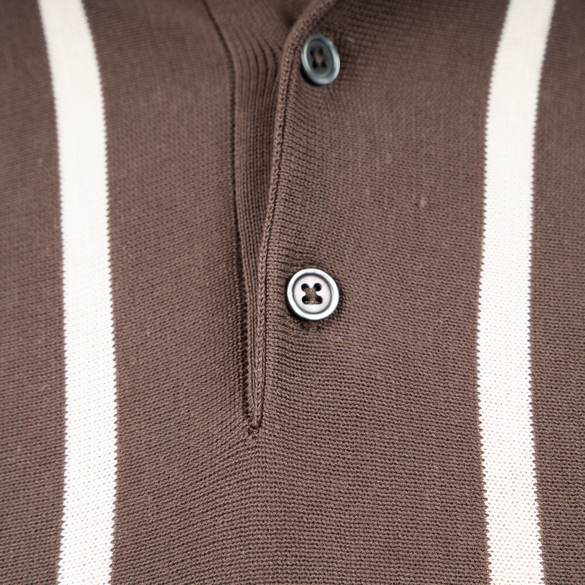 SEVEN DIALS Gebreide Polo Bruin | Rayan