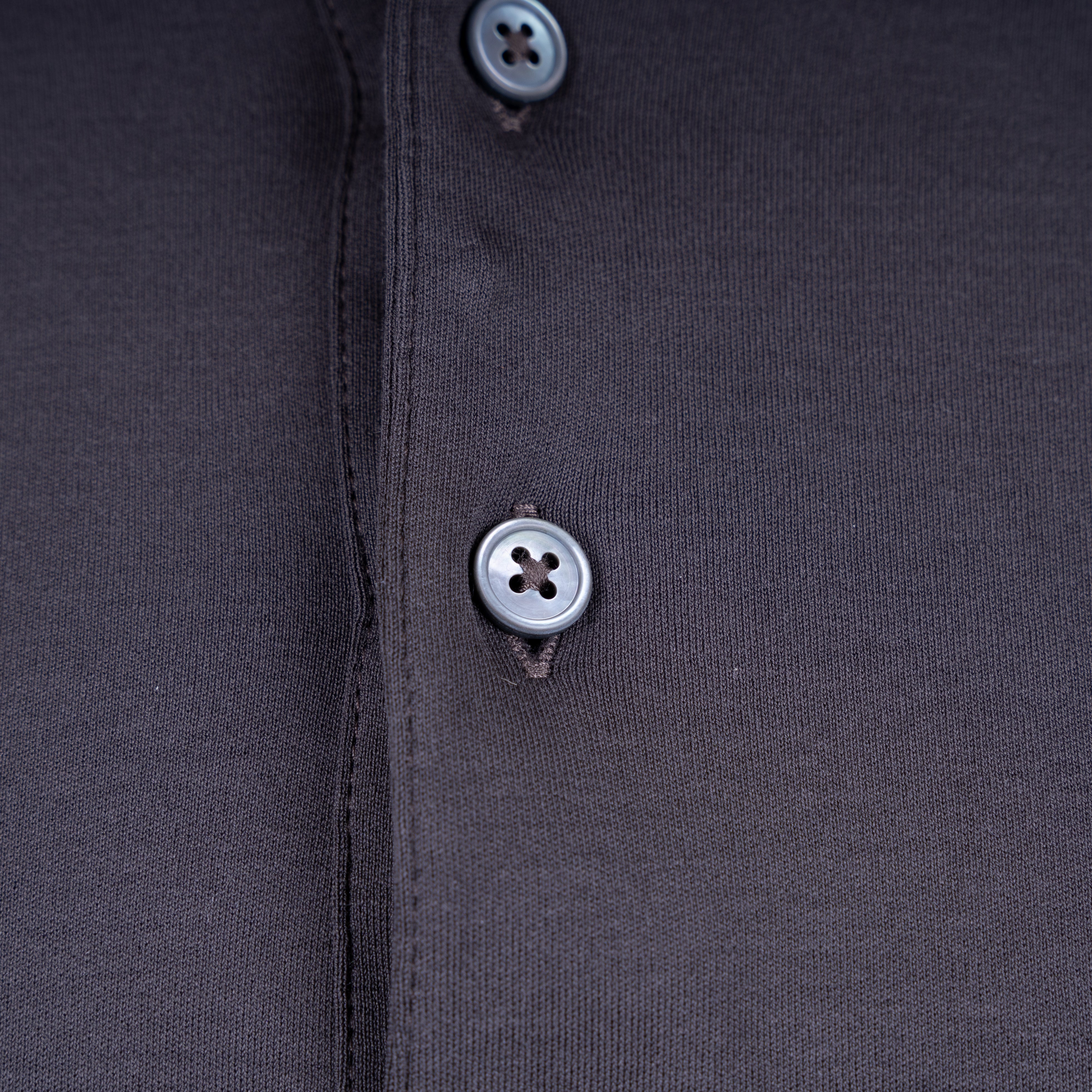 Gran Sasso Polo Bruin | Mercerized Cotton