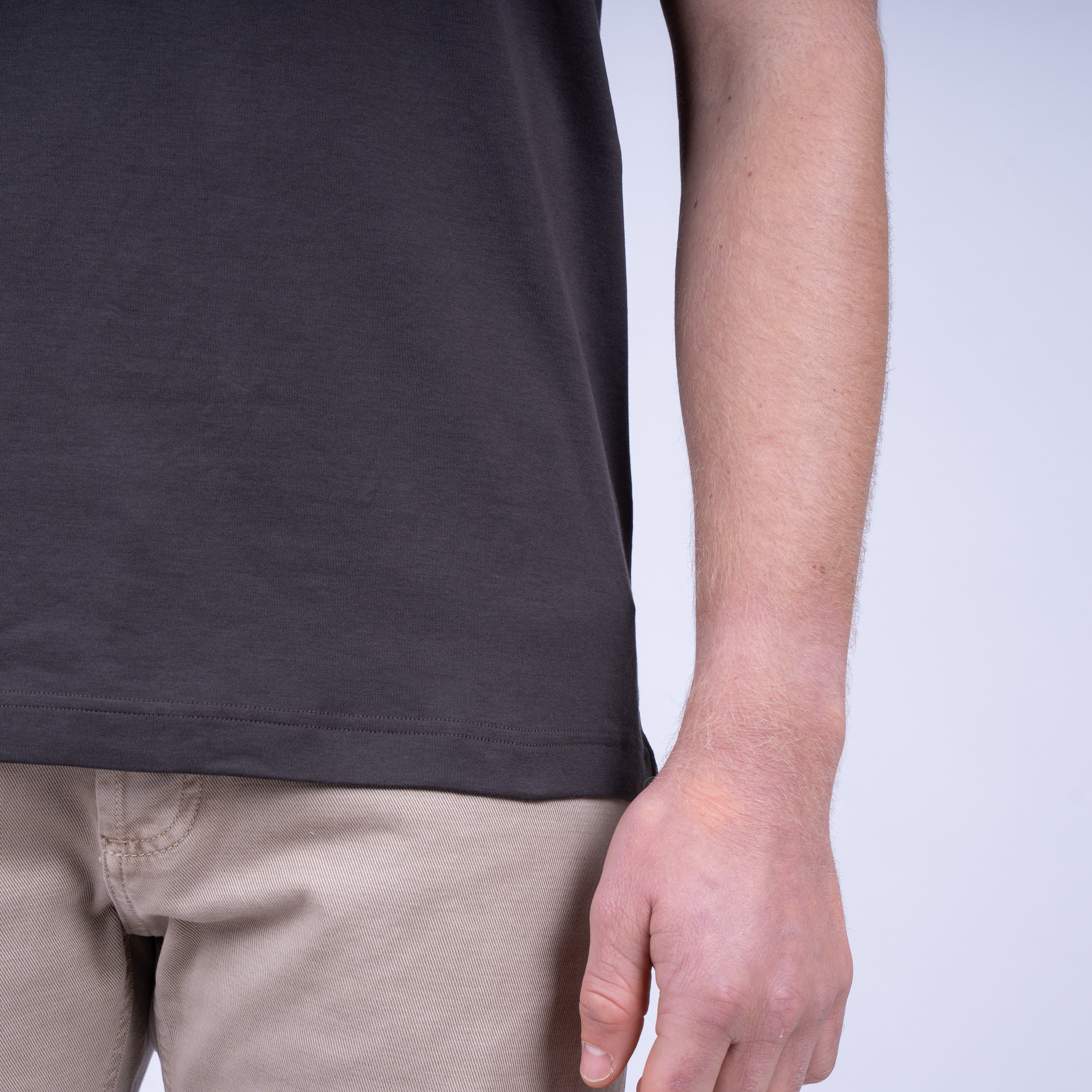 Gran Sasso Polo Bruin | Mercerized Cotton