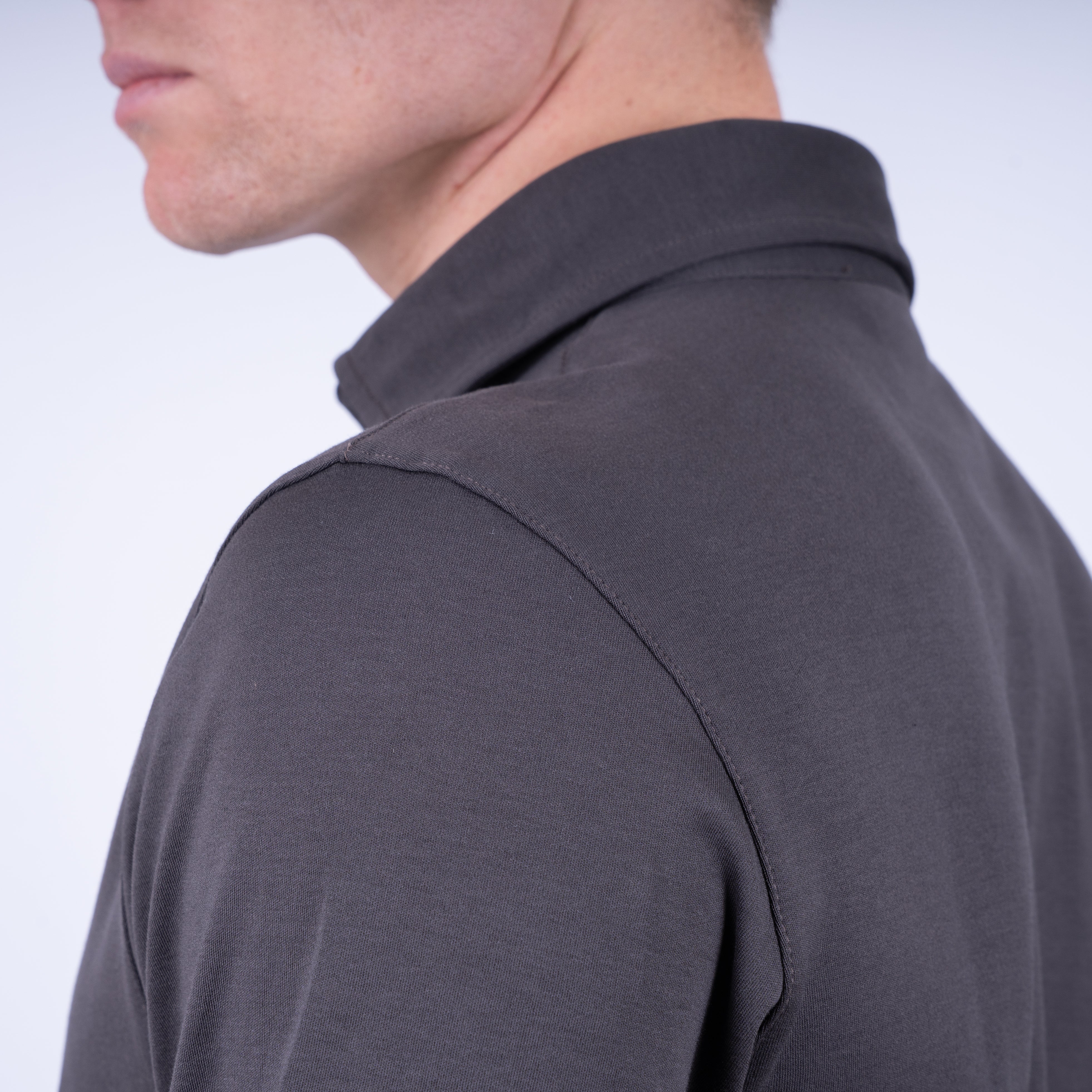 Gran Sasso Polo Bruin | Mercerized Cotton