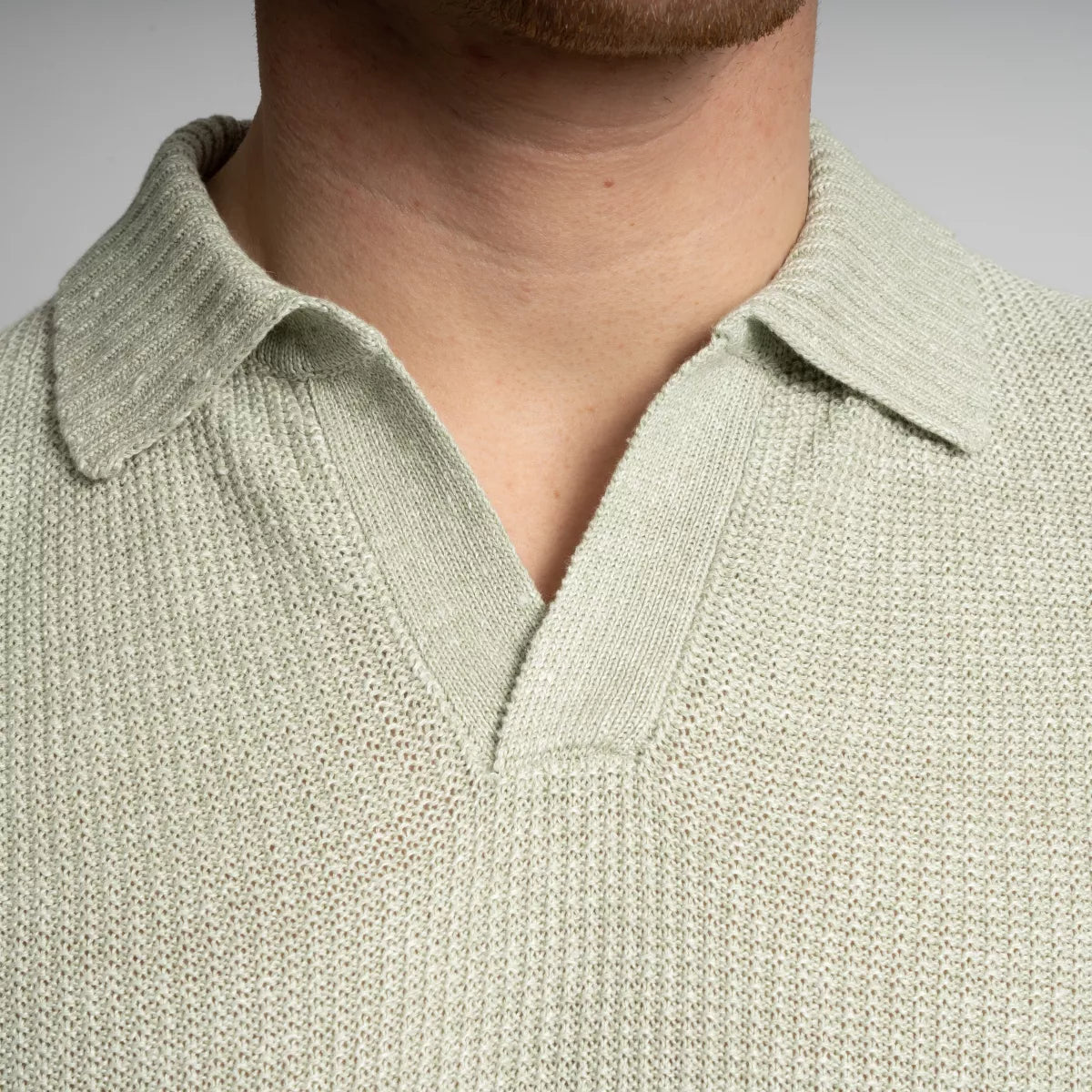 Gran Sasso Polo Lichtgroen | Rice Stitch Skipper Polo