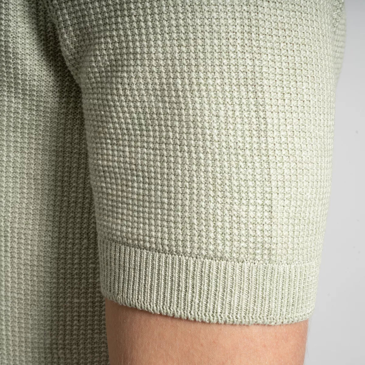 Gran Sasso Polo Lichtgroen | Rice Stitch Skipper Polo