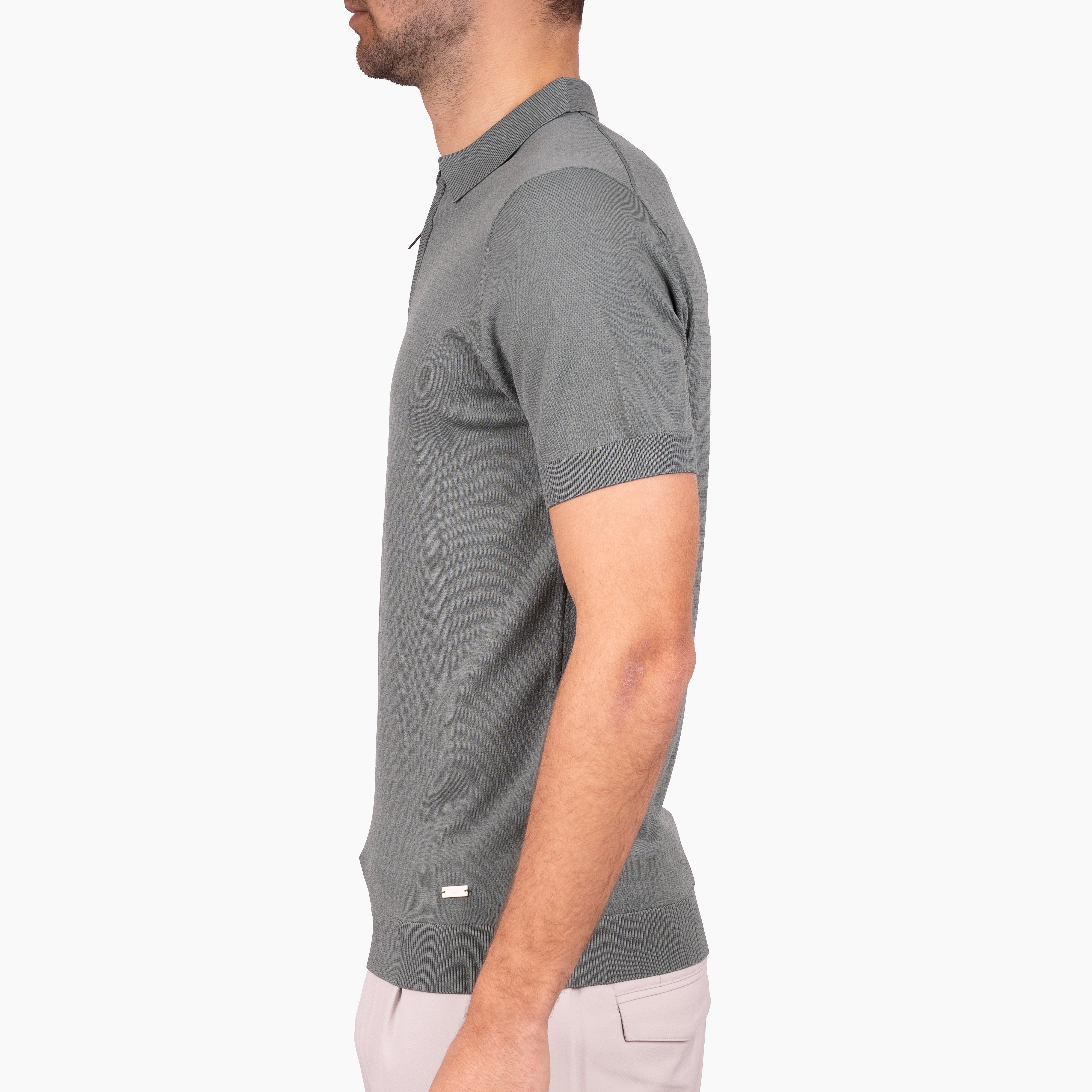 SEVEN DIALS Technische Polo met Rits Lichtgroen | Osric