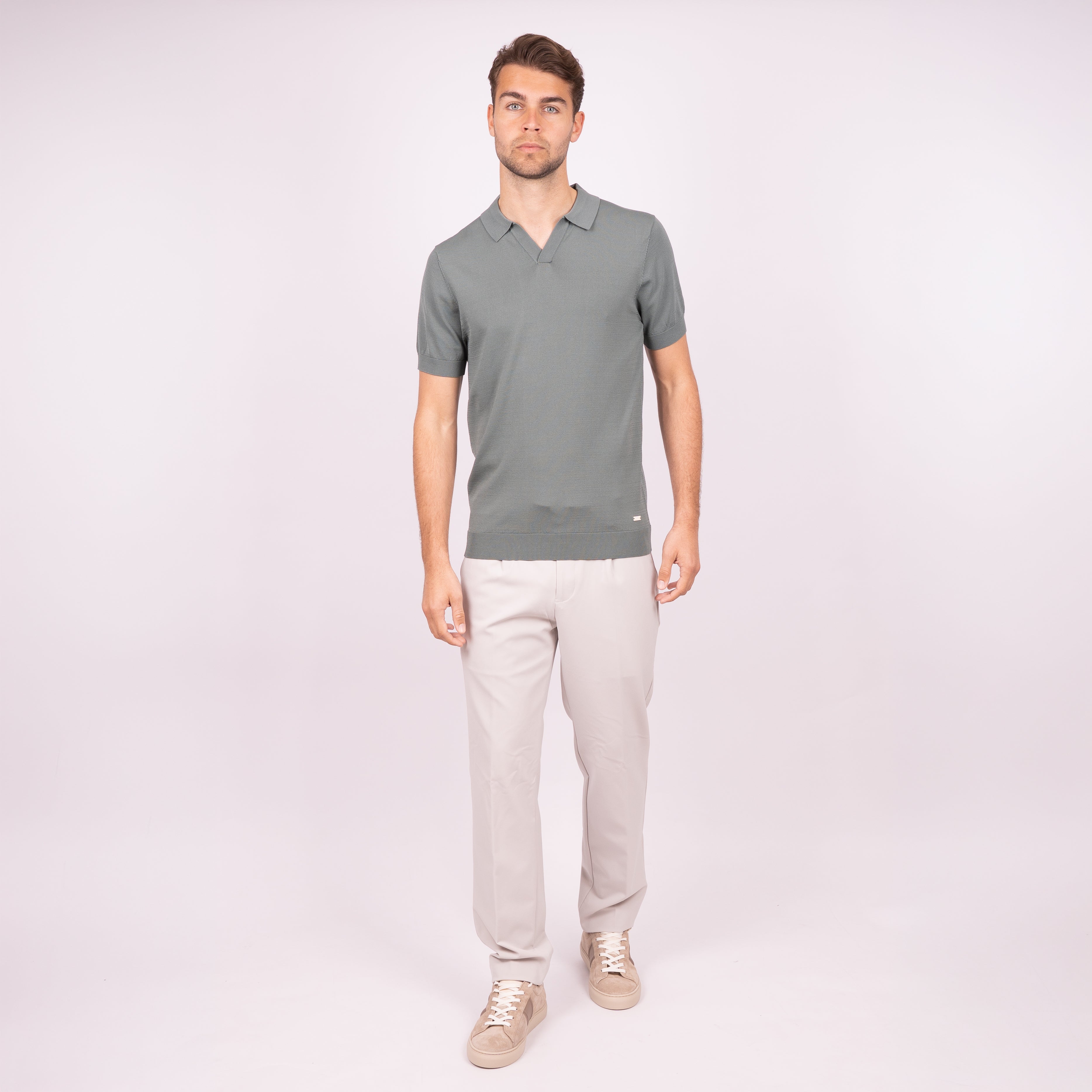 SEVEN DIALS Technische Buttonless Polo Lichtgroen | Hayden