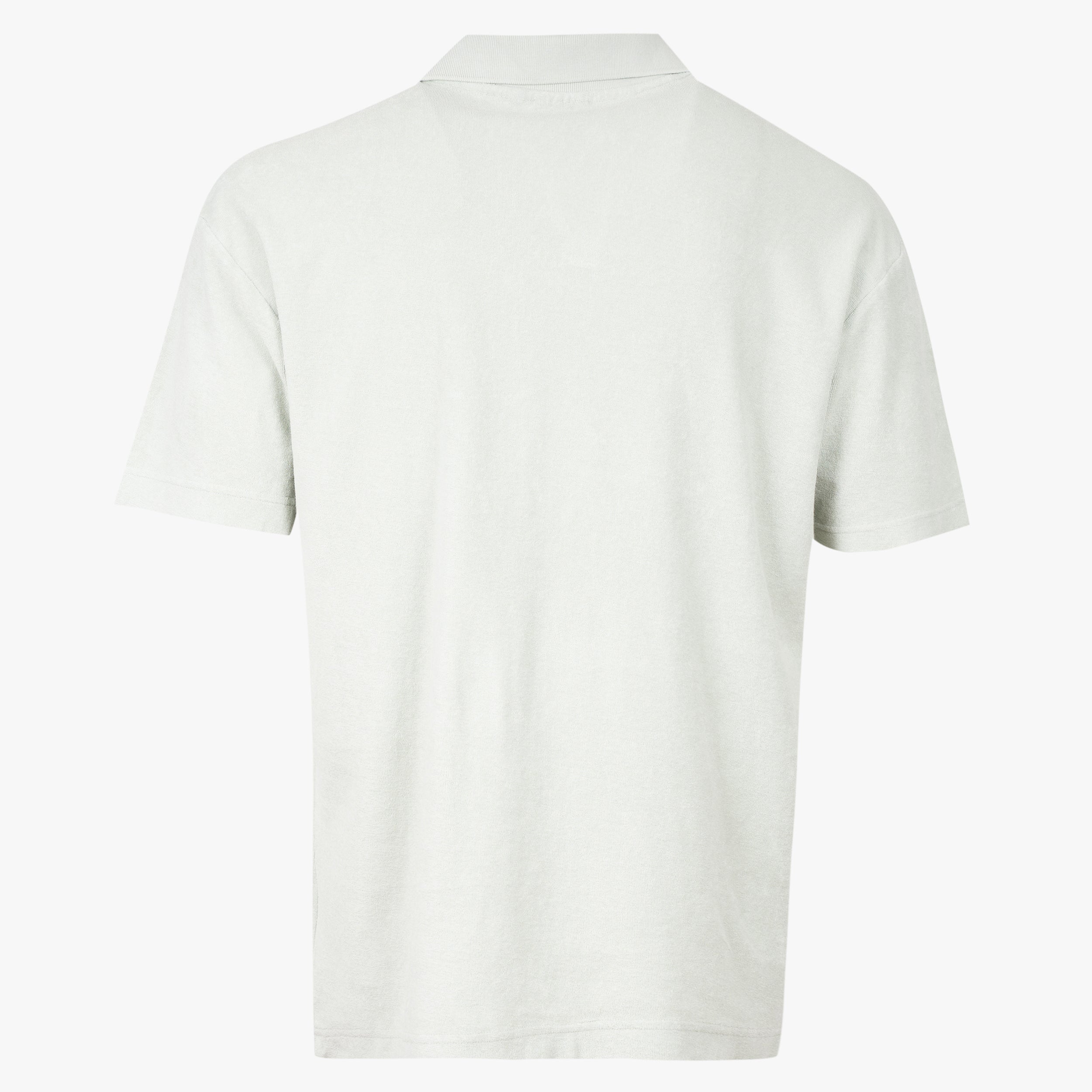 Genti Buttonless Polo Lichtgroen | Badstof