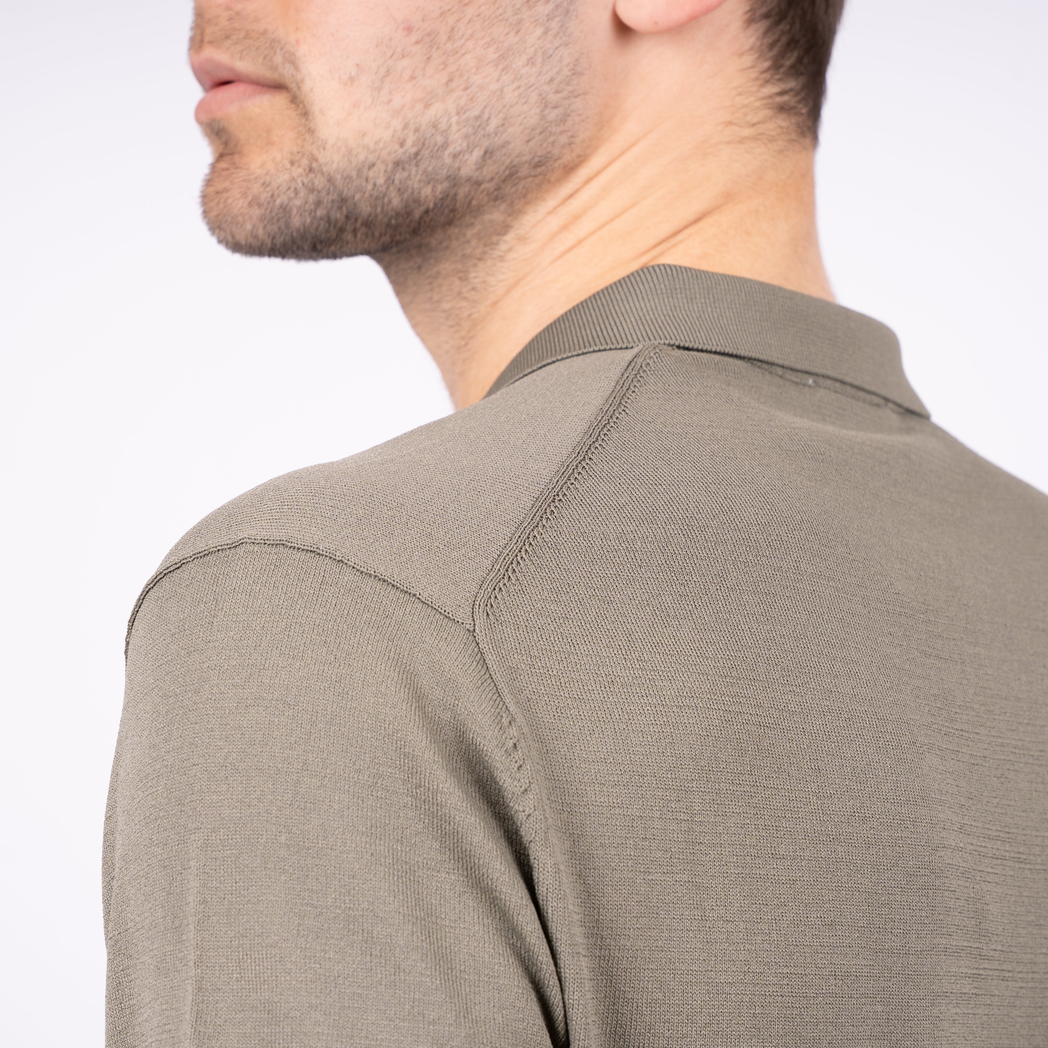 SEVEN DIALS Technische Polo met Rits Groen | Osric