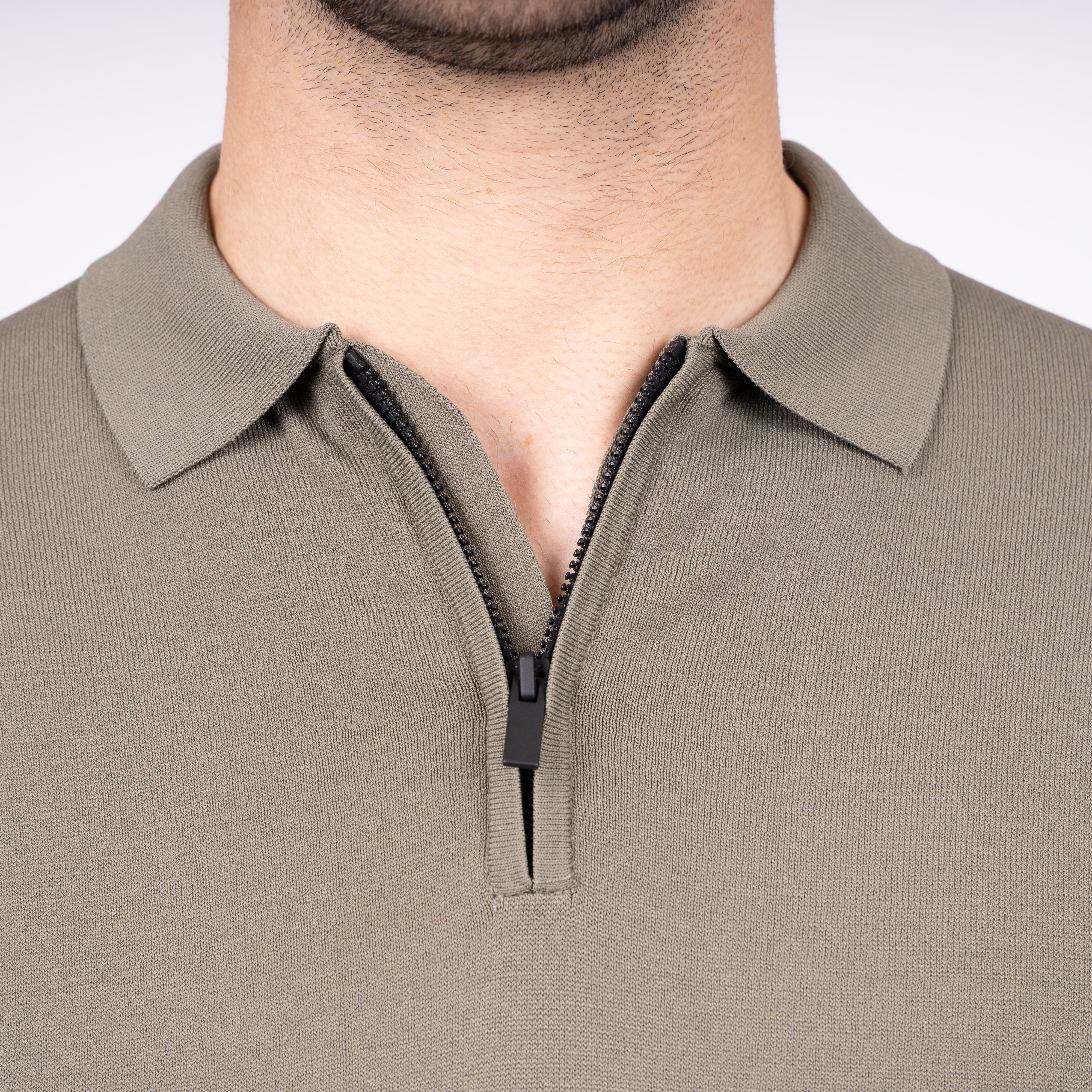 SEVEN DIALS Technische Polo met Rits Groen | Osric