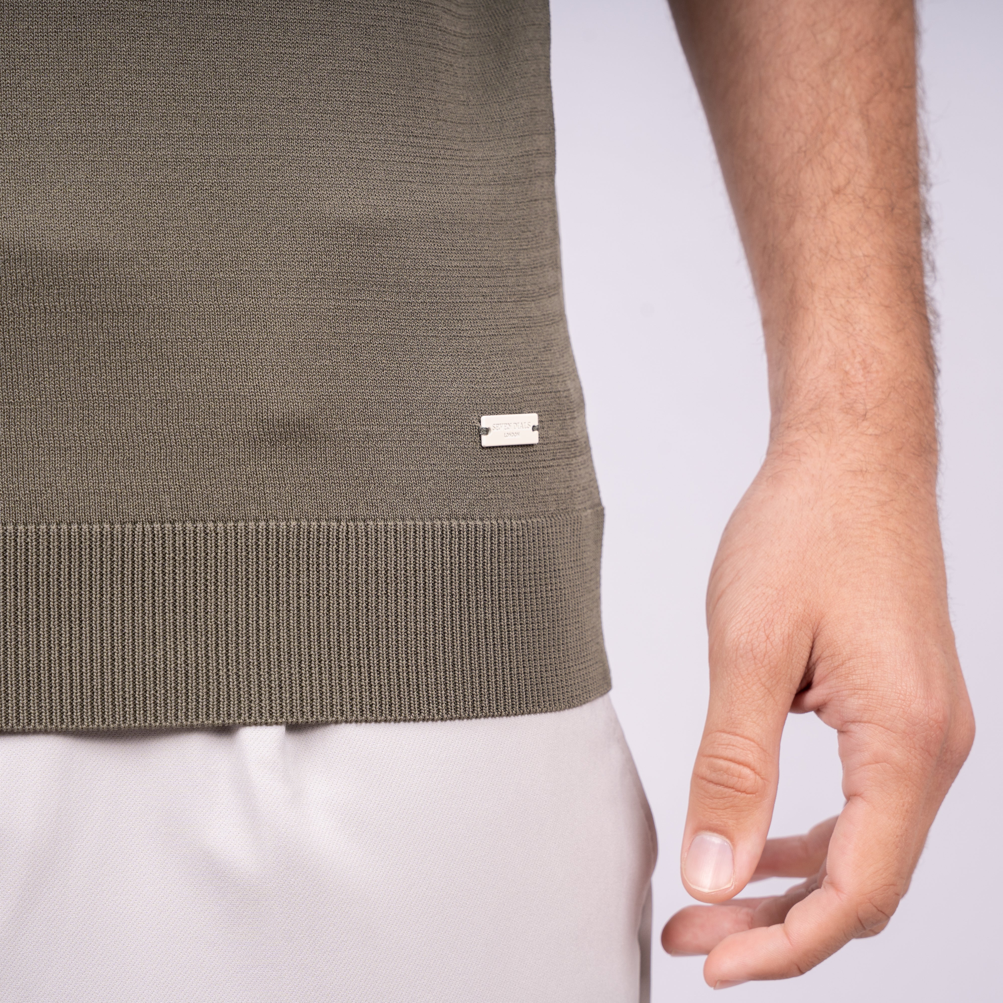 SEVEN DIALS Technische Polo met Rits Groen | Osric