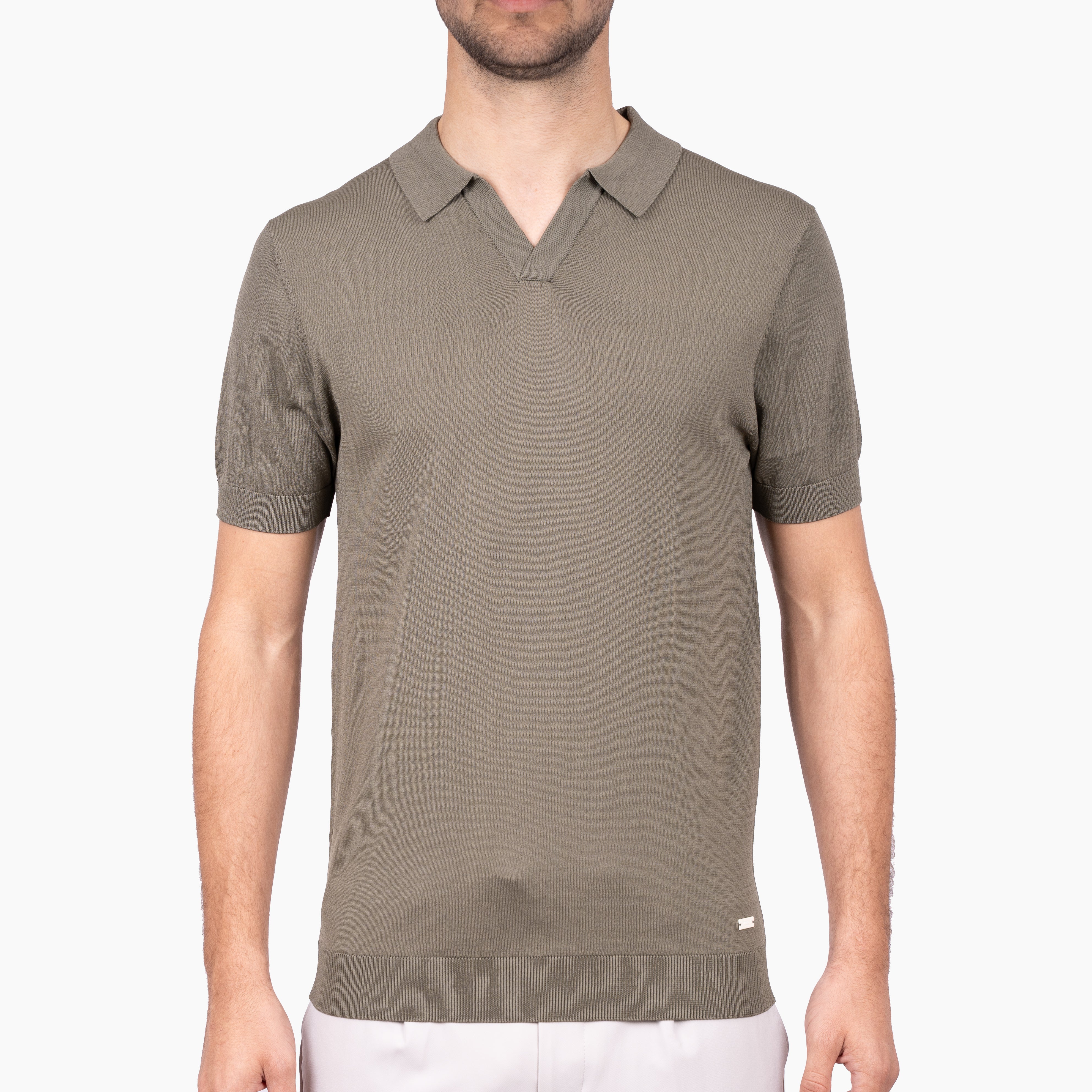 SEVEN DIALS Technische Buttonless Polo Groen | Hayden
