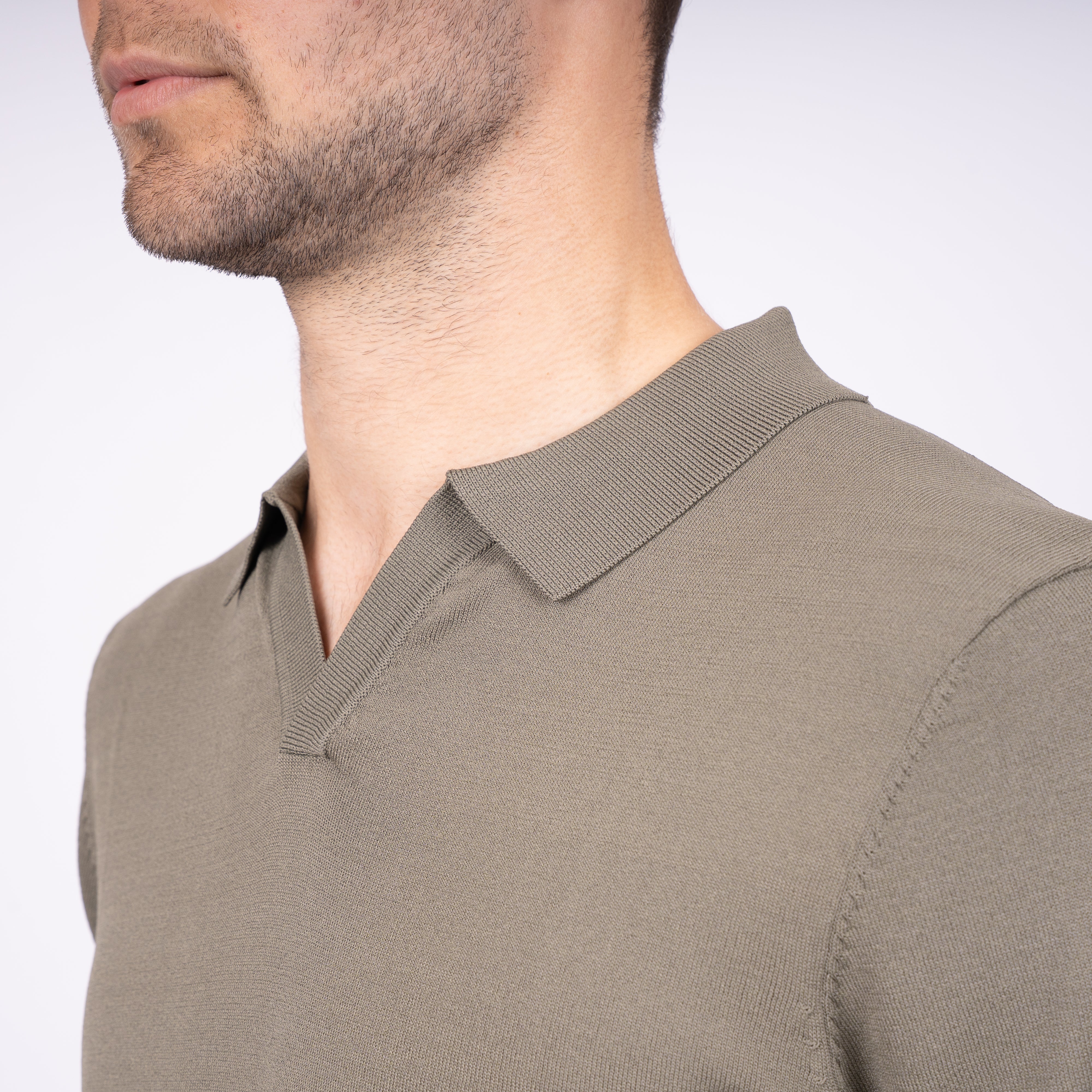 SEVEN DIALS Technische Buttonless Polo Groen | Hayden