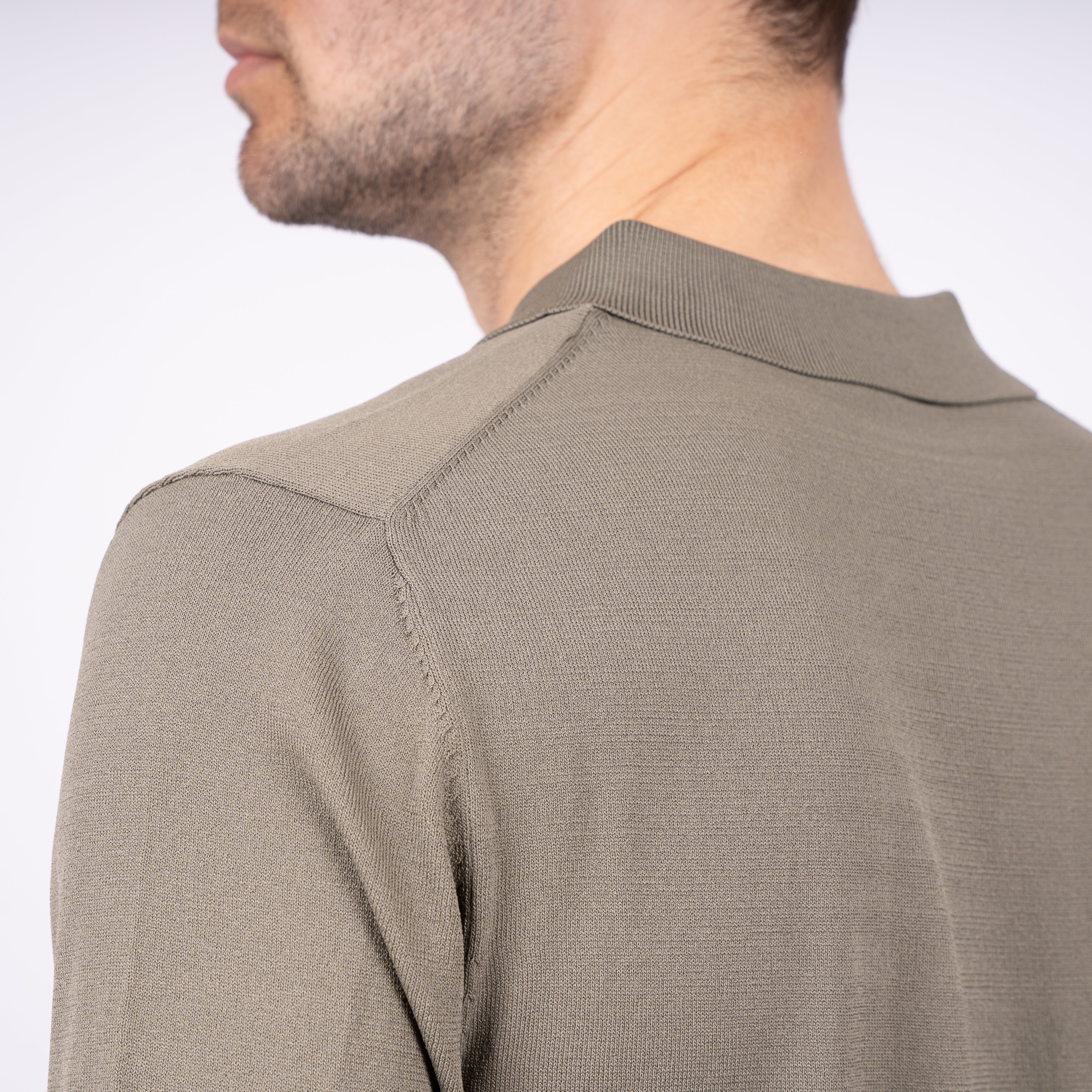 SEVEN DIALS Technische Buttonless Polo Groen | Hayden