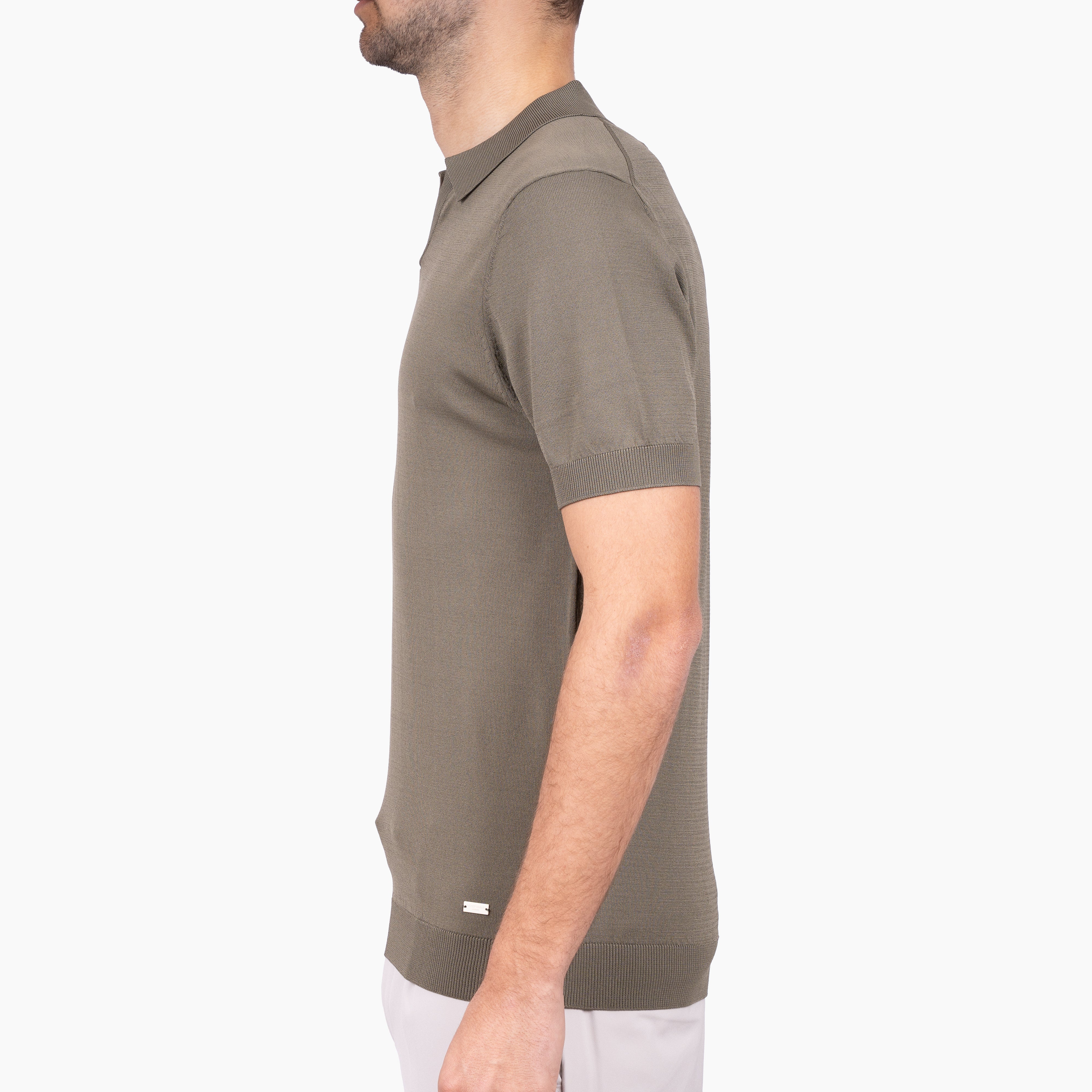 SEVEN DIALS Technische Buttonless Polo Groen | Hayden