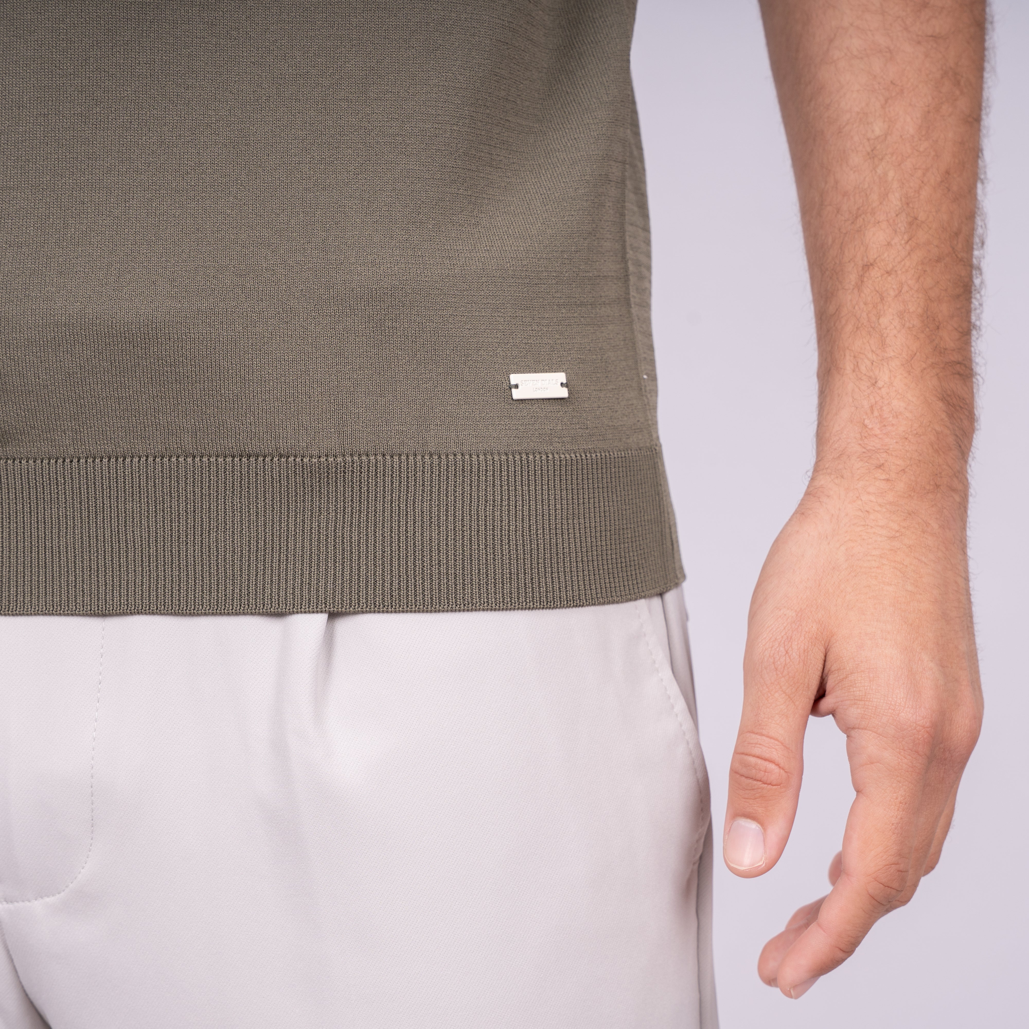 SEVEN DIALS Technische Buttonless Polo Groen | Hayden