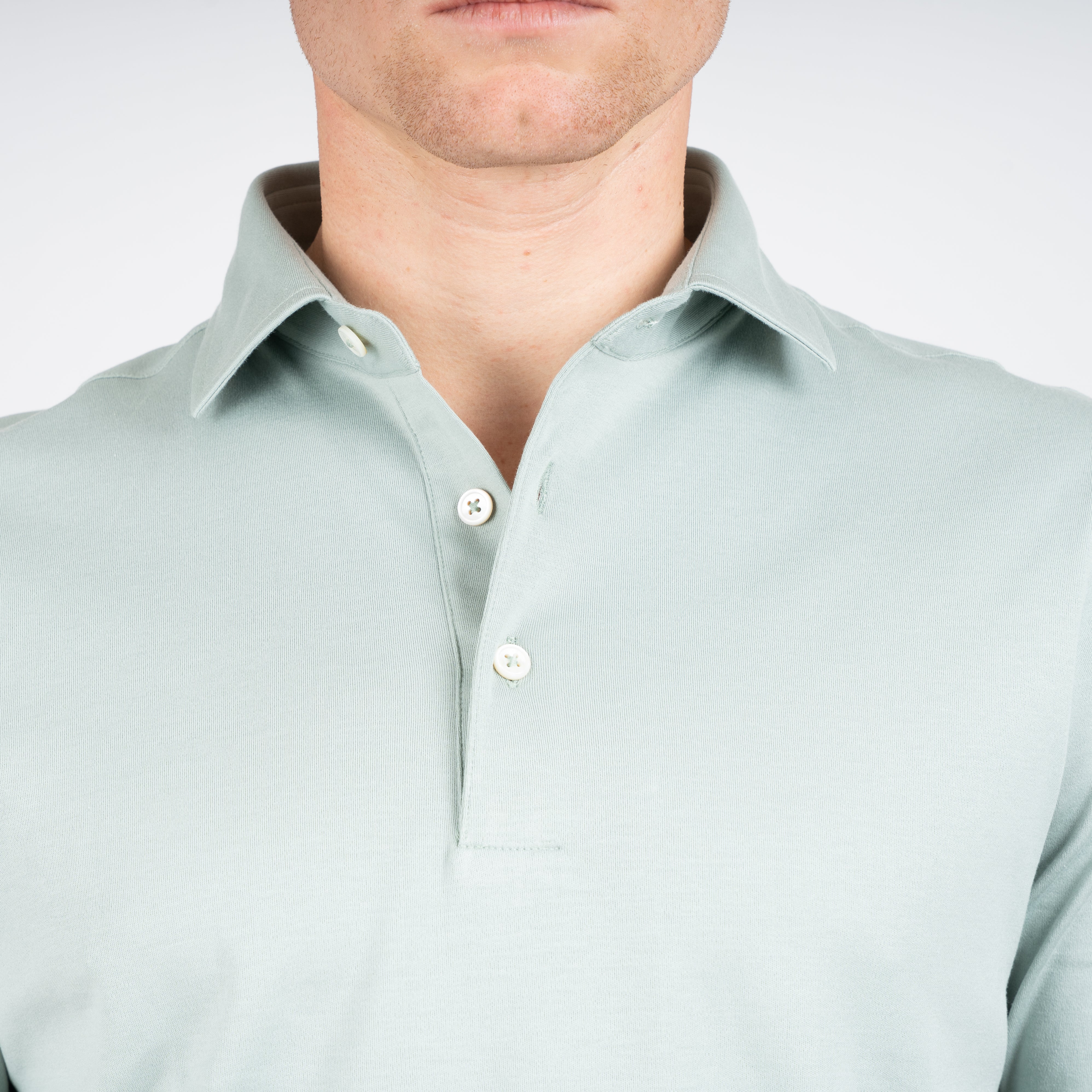 Gran Sasso Polo Mintgroen | Mercerized Cotton