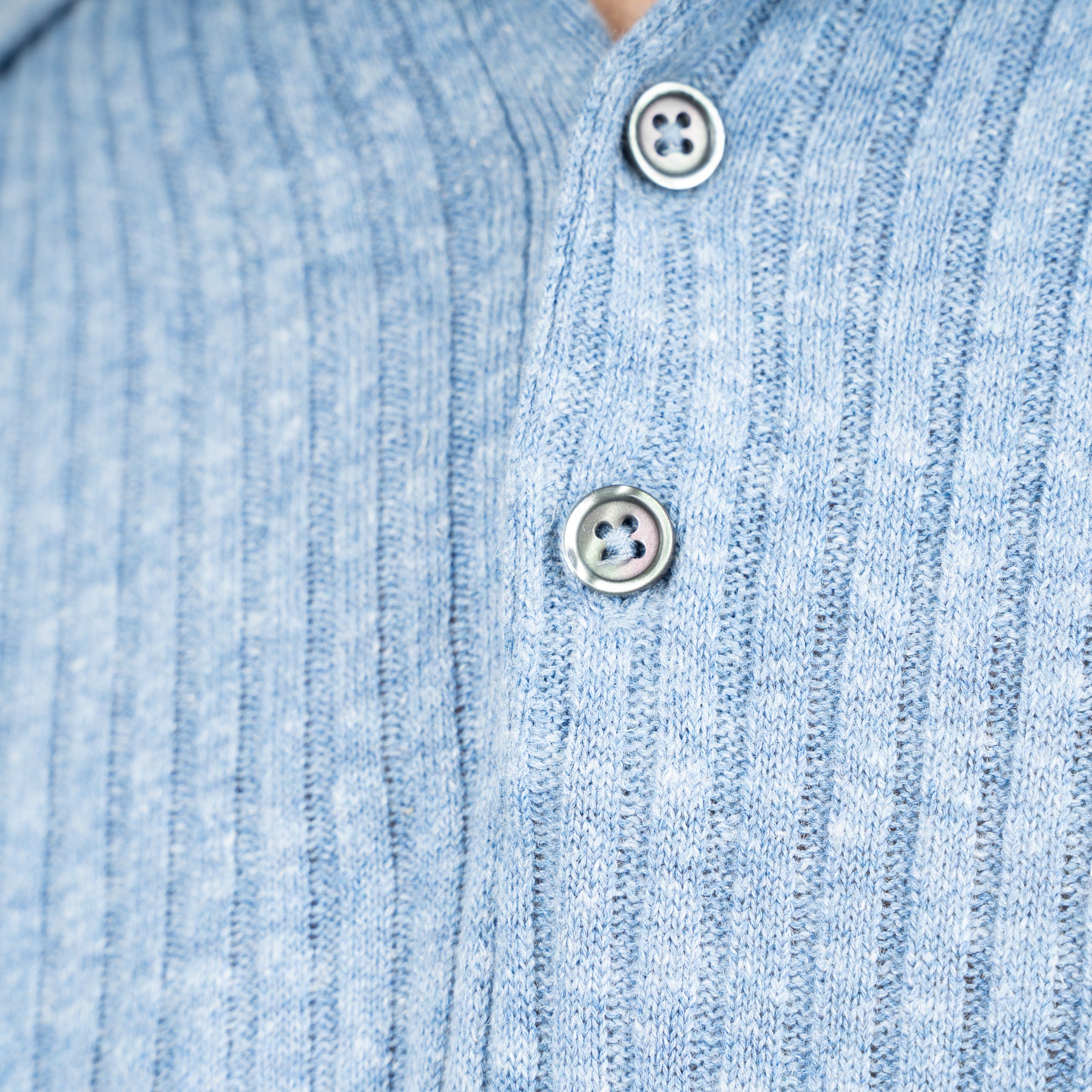 SEVEN DIALS Gebreide Polo Lichtblauw | Rio