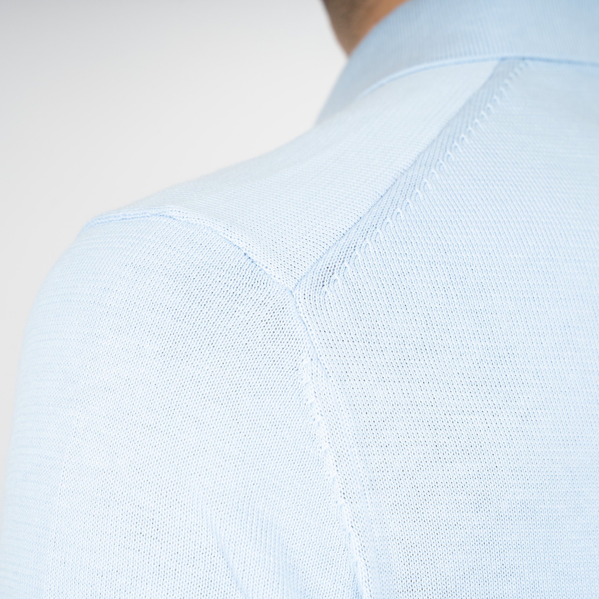 SEVEN DIALS Gebreide Polo Lichtblauw | Fillin