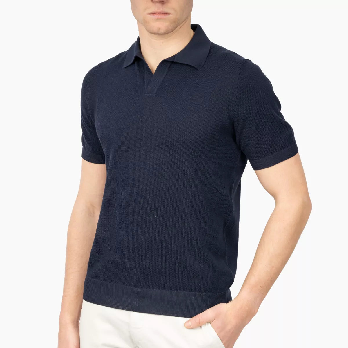 Gran Sasso Polo Donkerblauw | Fresh Cotton