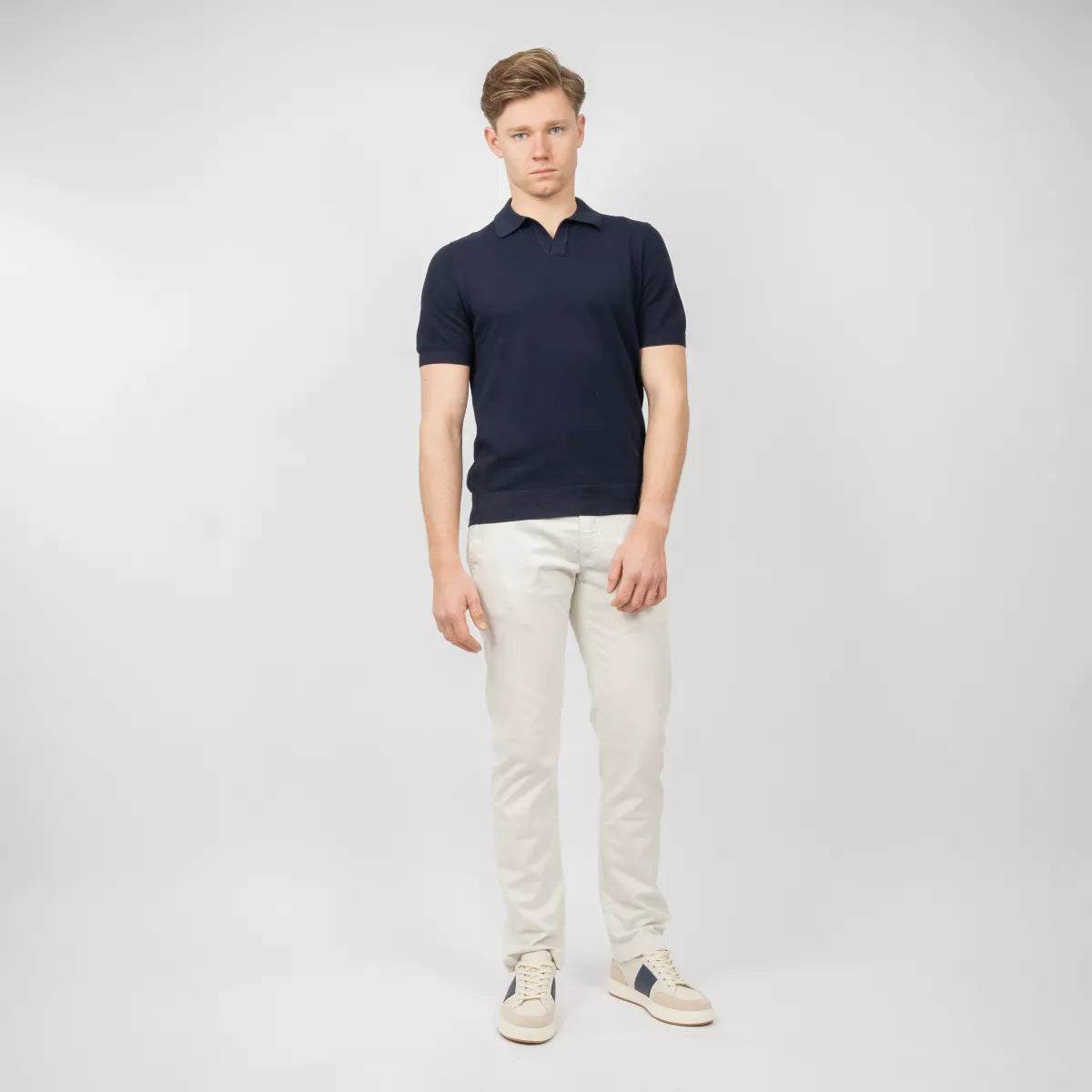 Gran Sasso Polo Donkerblauw | Fresh Cotton