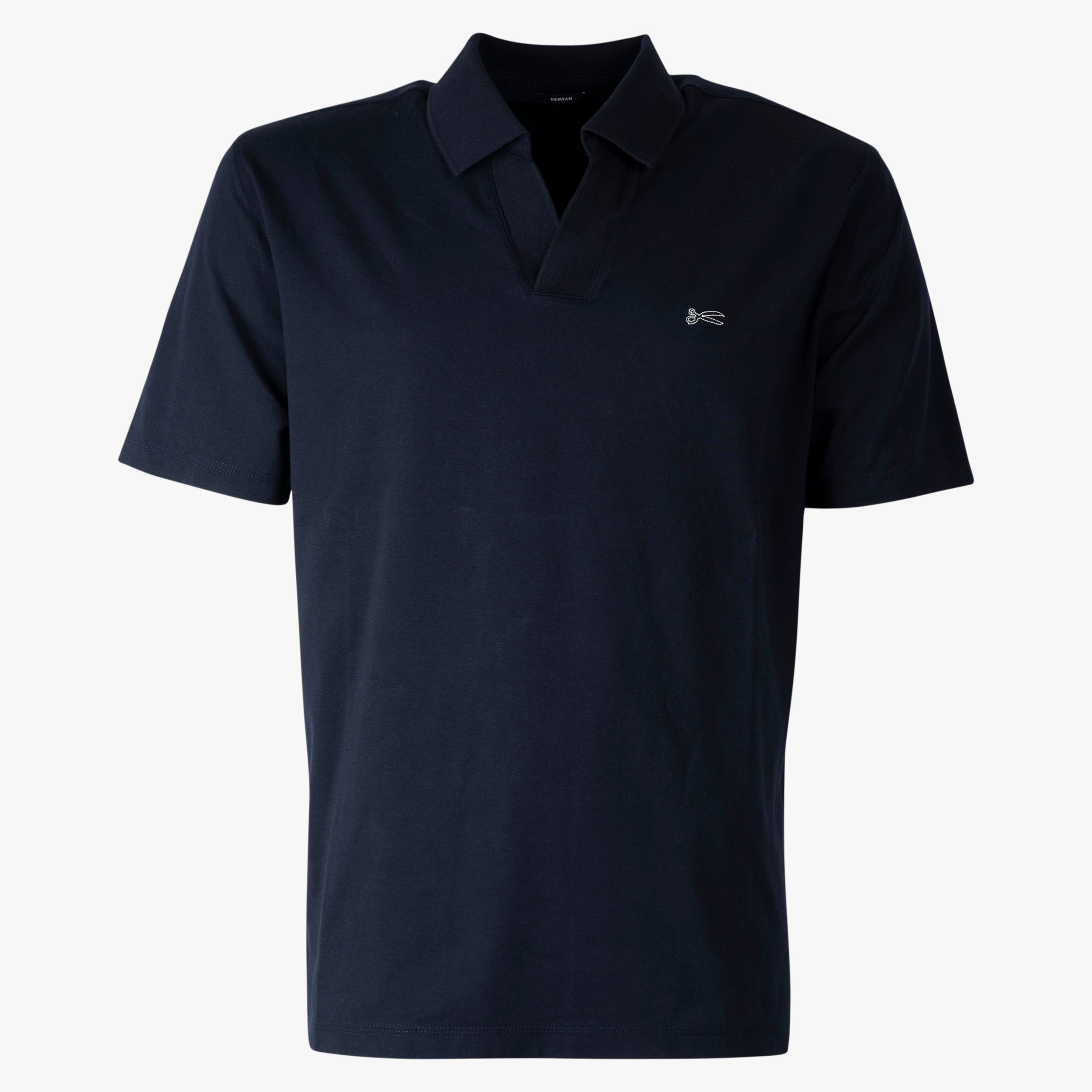 Denham Polo Blauw | Scissor Open Collar