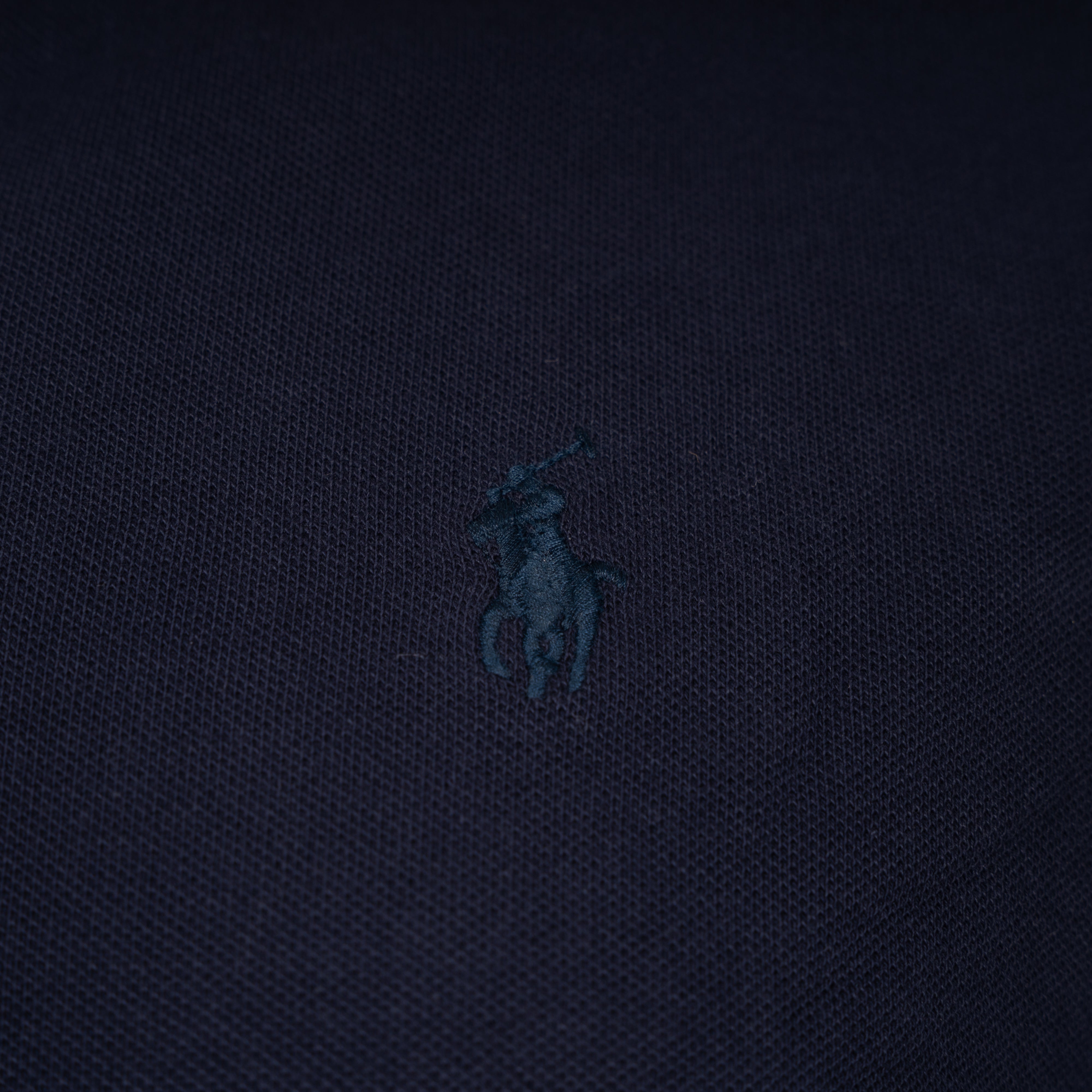 Ralph Lauren Buttonless Polo Donkerblauw | Custom Slim Fit