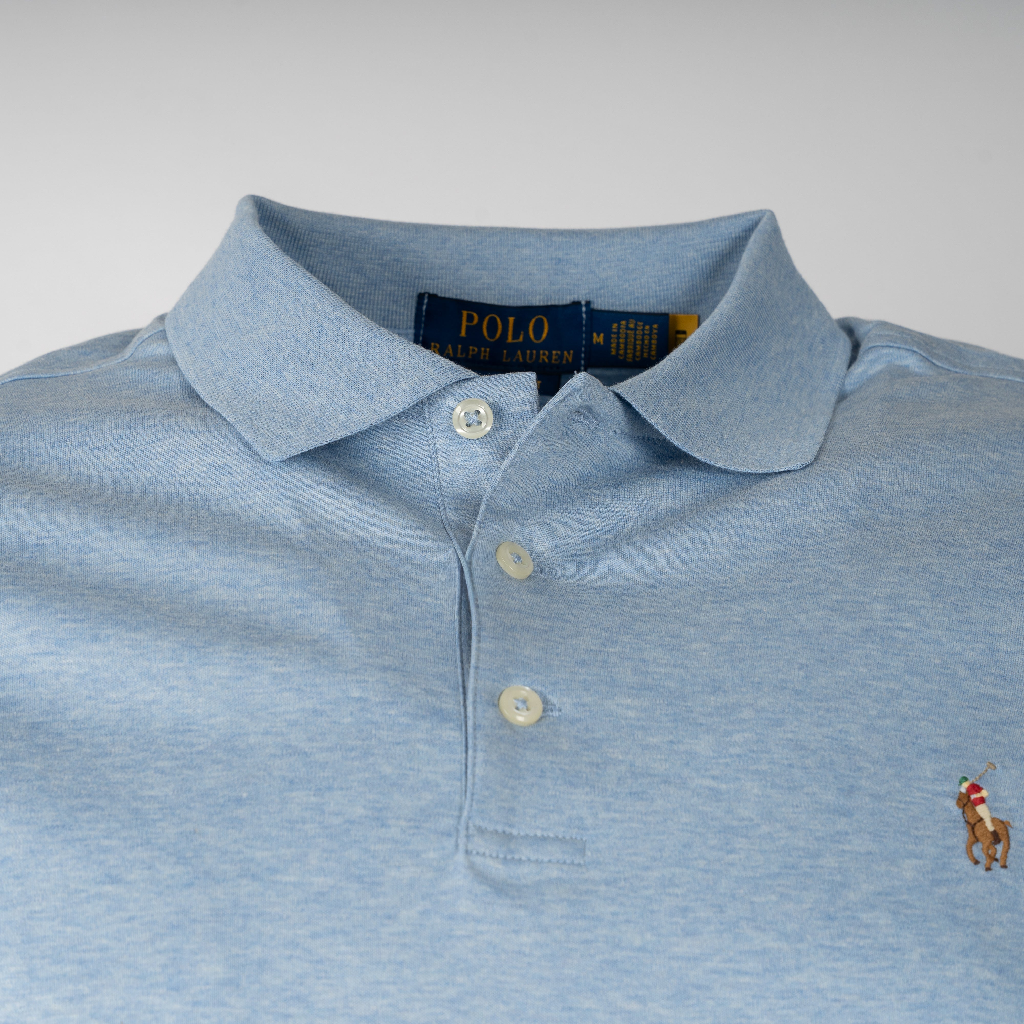 Ralph Lauren Polo Lichtblauw | Custom Slim Fit