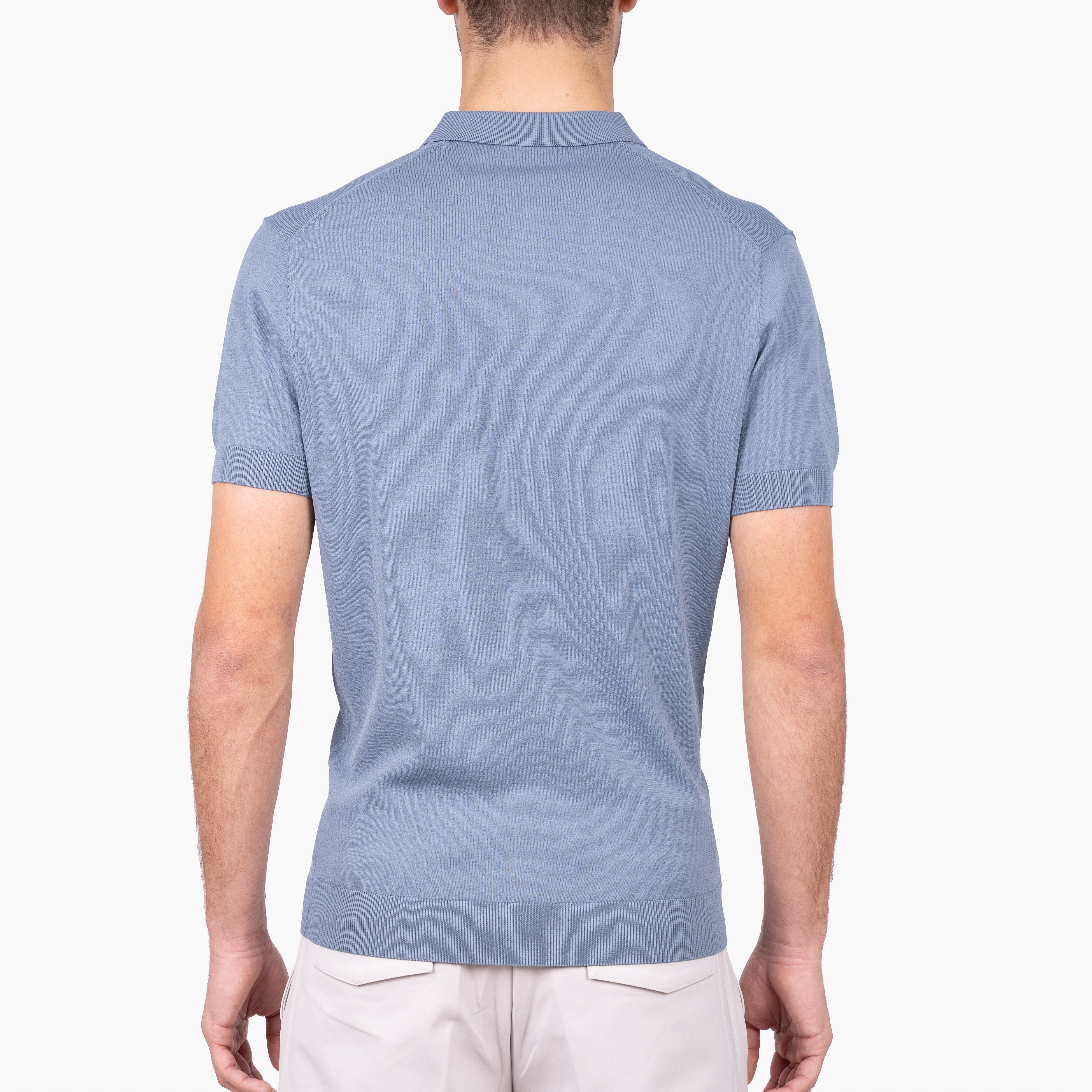 SEVEN DIALS Technische Polo met Rits Staalblauw | Osric