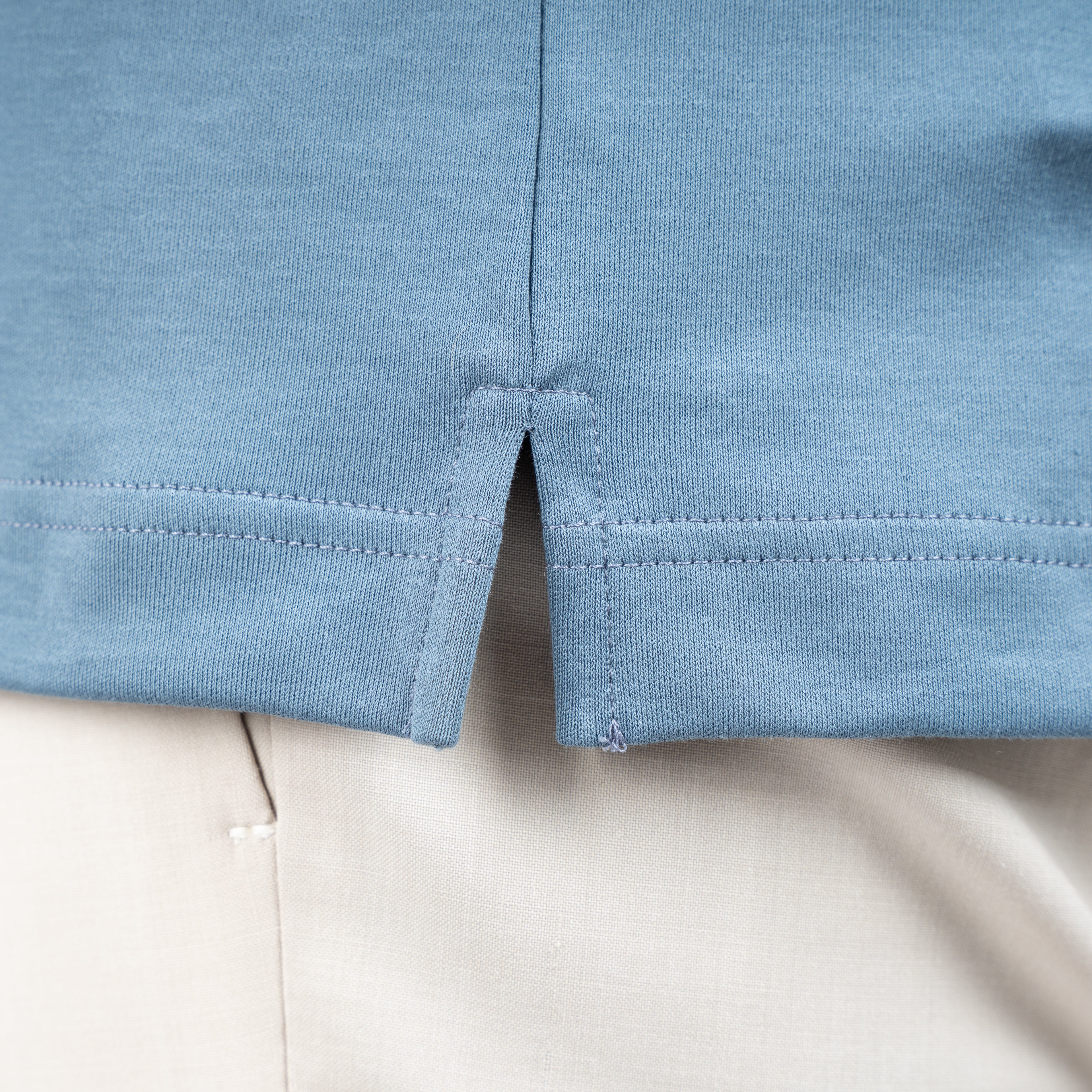 Gran Sasso Polo Staalblauw | Mercerized Cotton