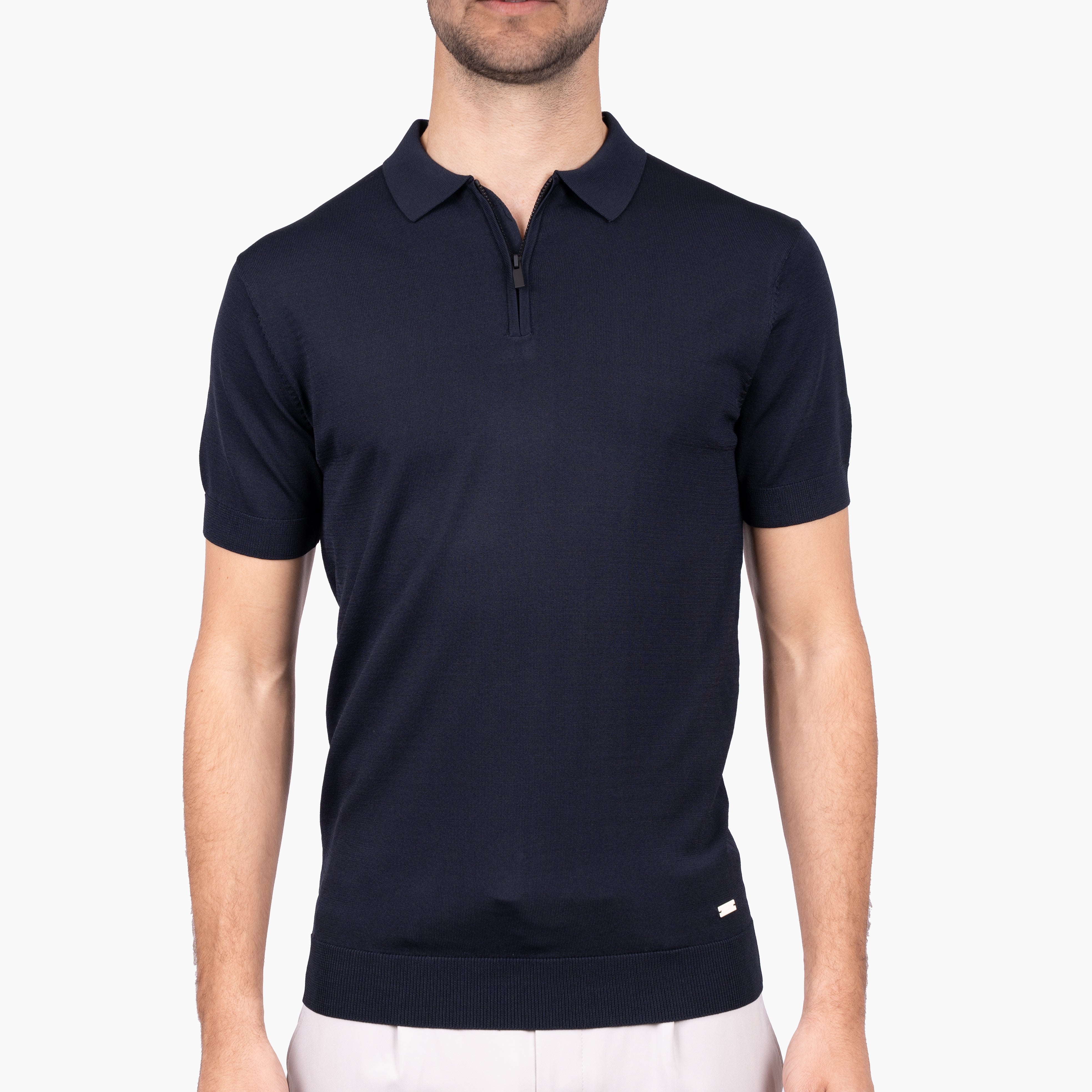 SEVEN DIALS Technische Polo met Rits Blauw | Osric