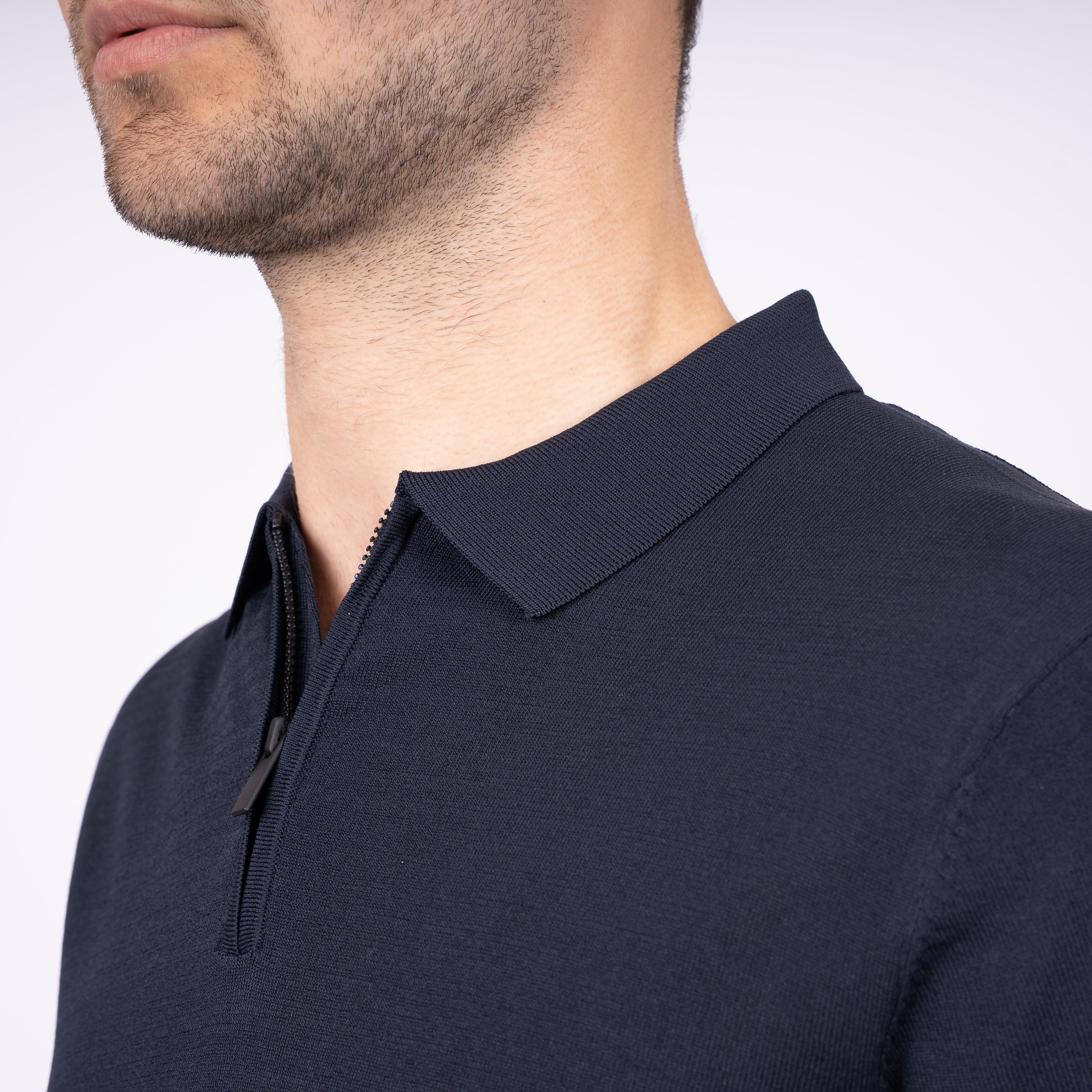 SEVEN DIALS Technische Polo met Rits Blauw | Osric
