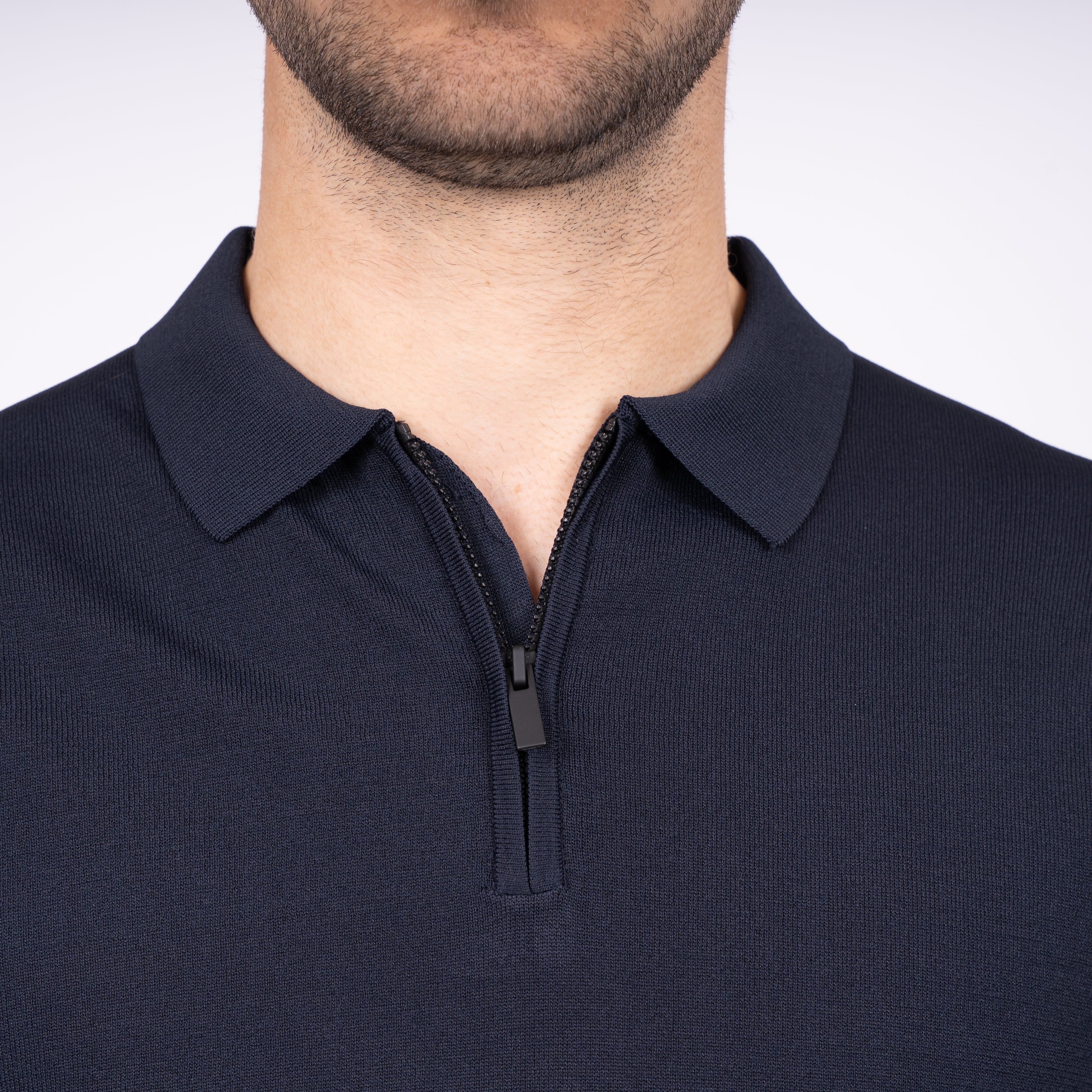 SEVEN DIALS Technische Polo met Rits Blauw | Osric