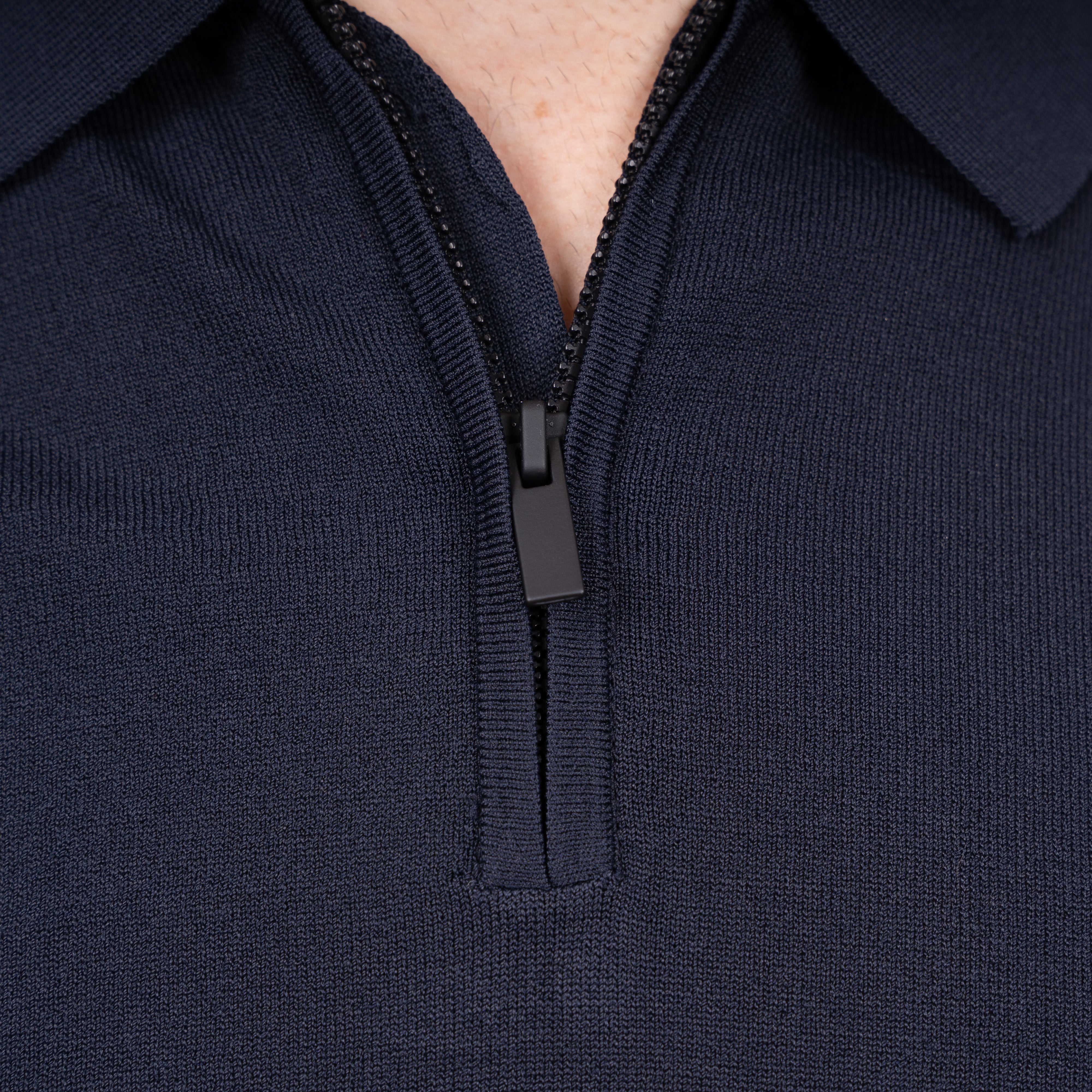 SEVEN DIALS Technische Polo met Rits Blauw | Osric