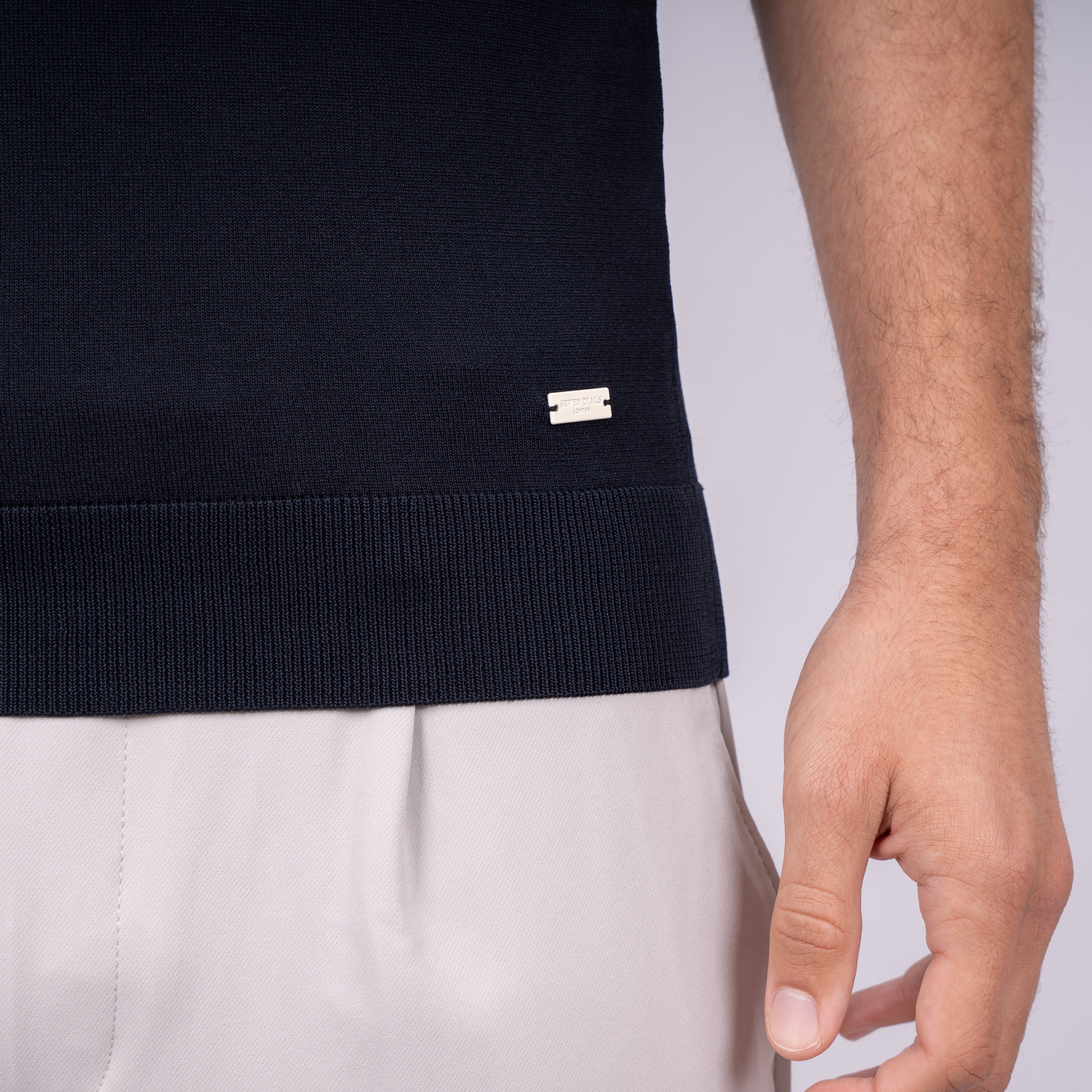 SEVEN DIALS Technische Polo met Rits Blauw | Osric