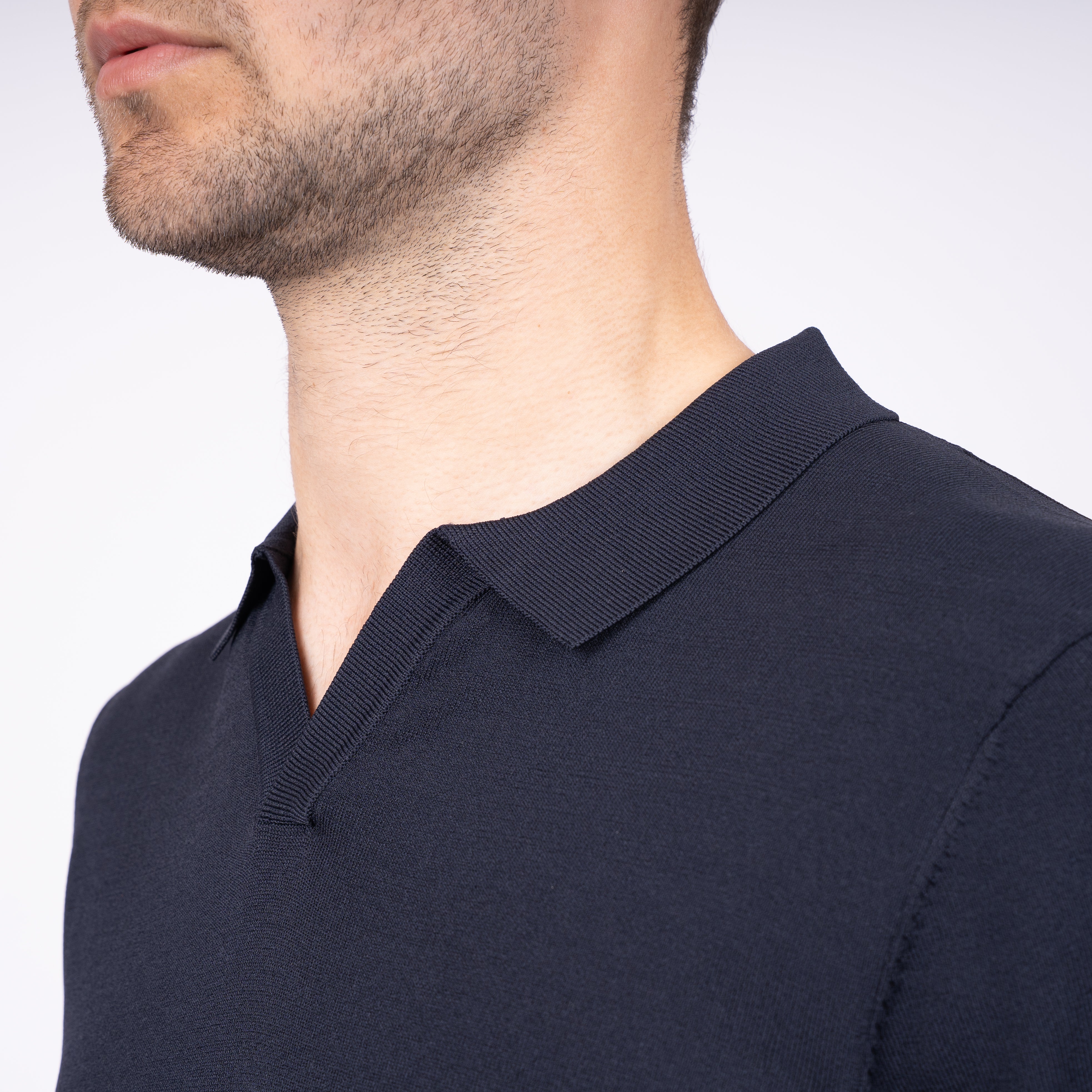 SEVEN DIALS Technische Buttonless Polo Blauw | Hayden