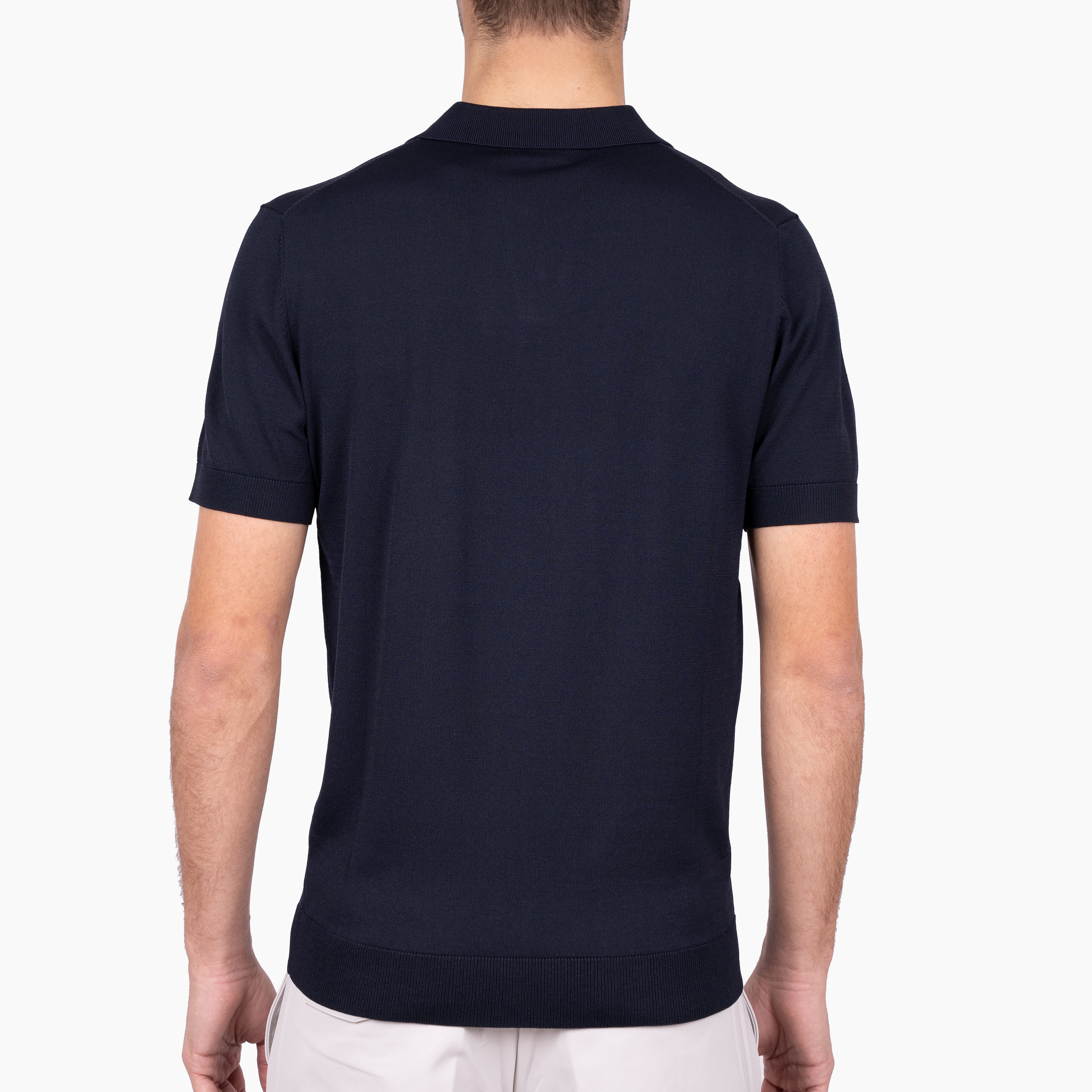 SEVEN DIALS Technische Buttonless Polo Blauw | Hayden