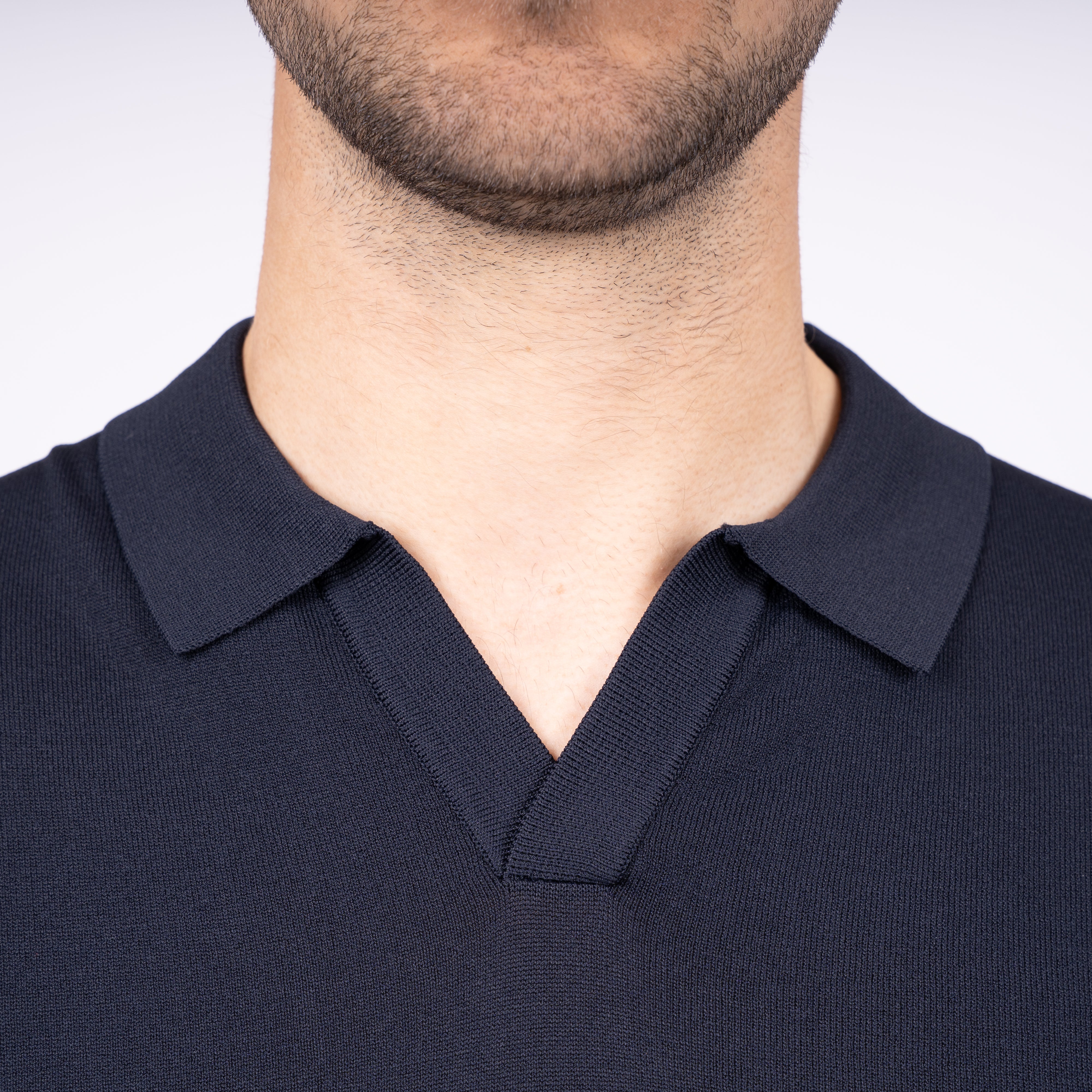 SEVEN DIALS Technische Buttonless Polo Blauw | Hayden
