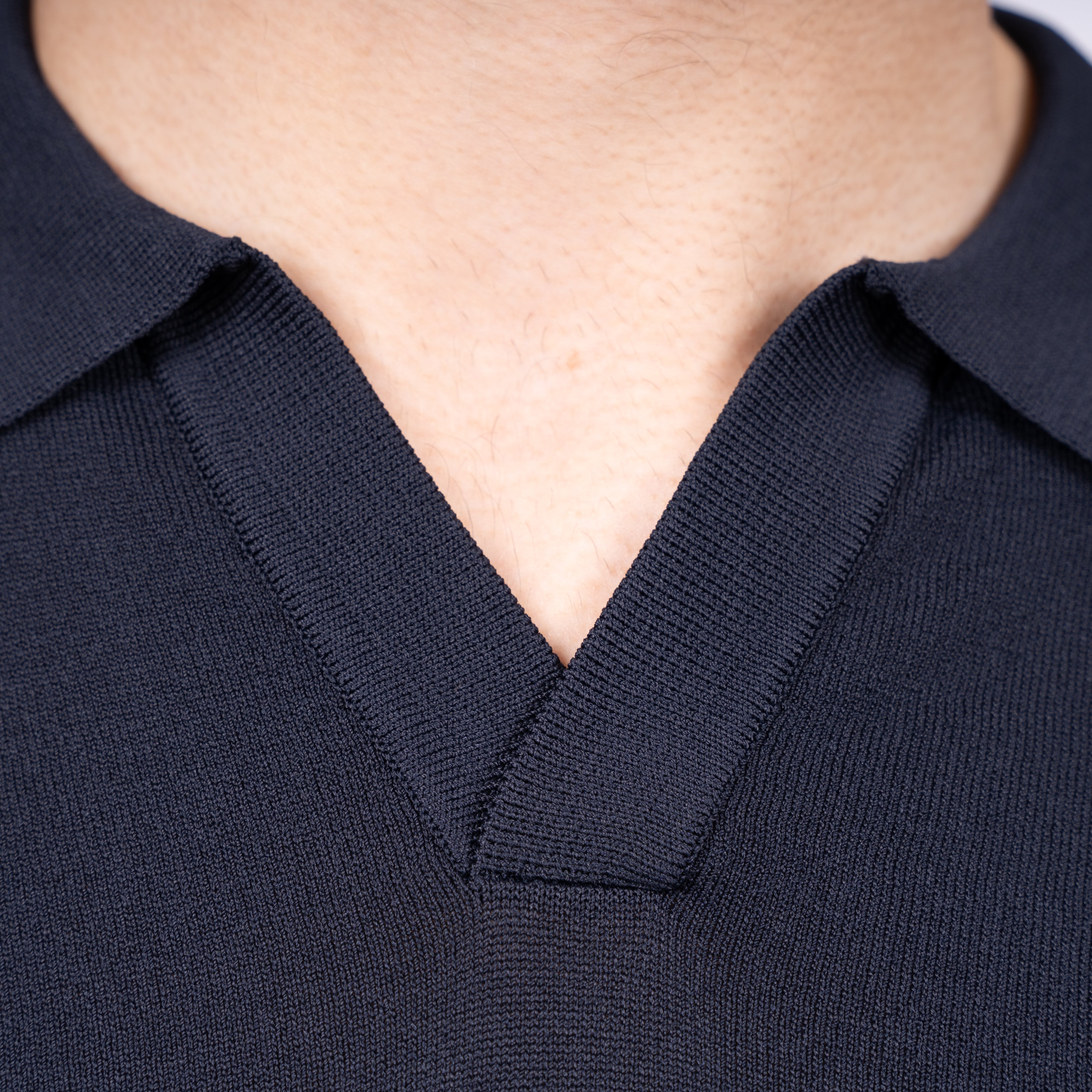 SEVEN DIALS Technische Buttonless Polo Blauw | Hayden