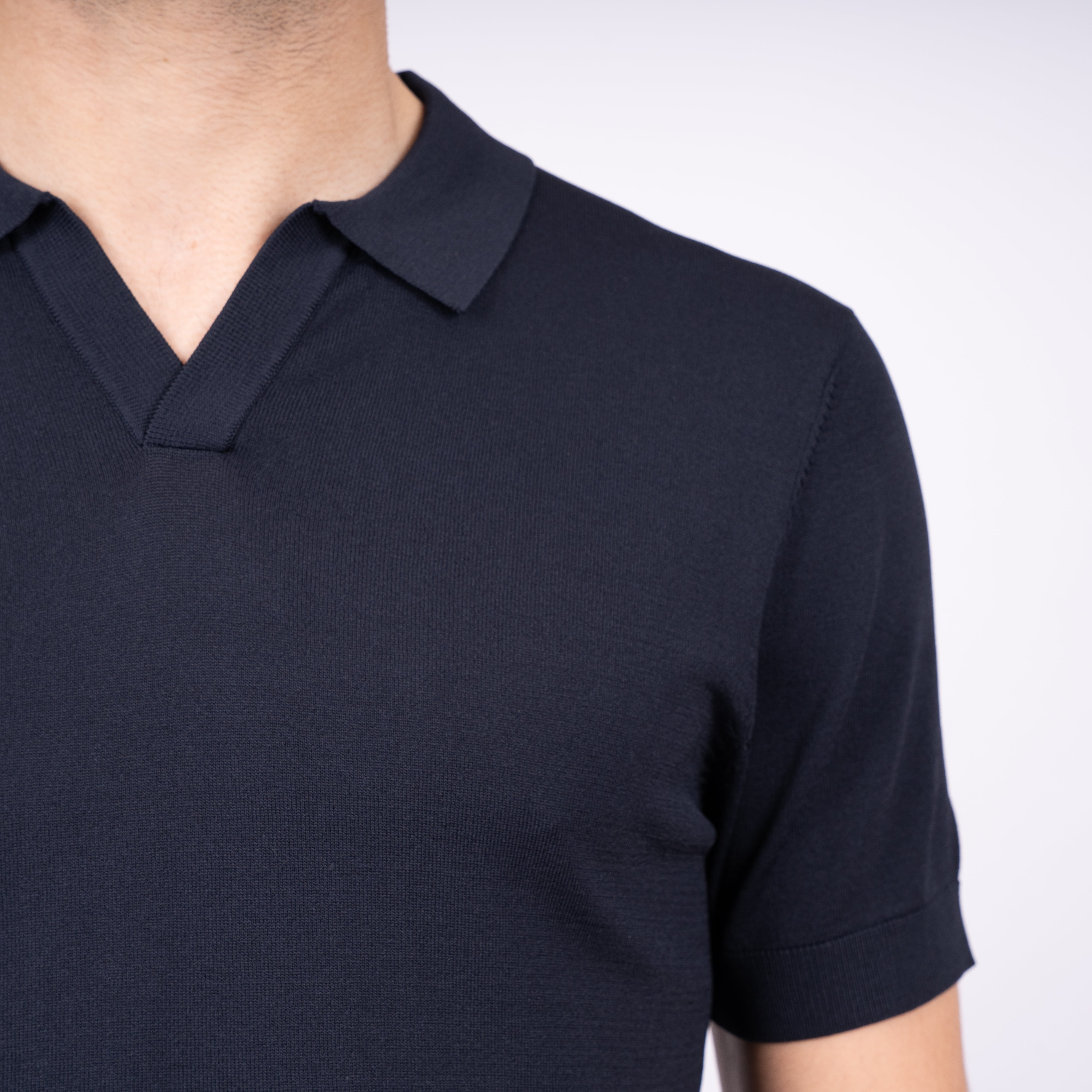 SEVEN DIALS Technische Buttonless Polo Blauw | Hayden